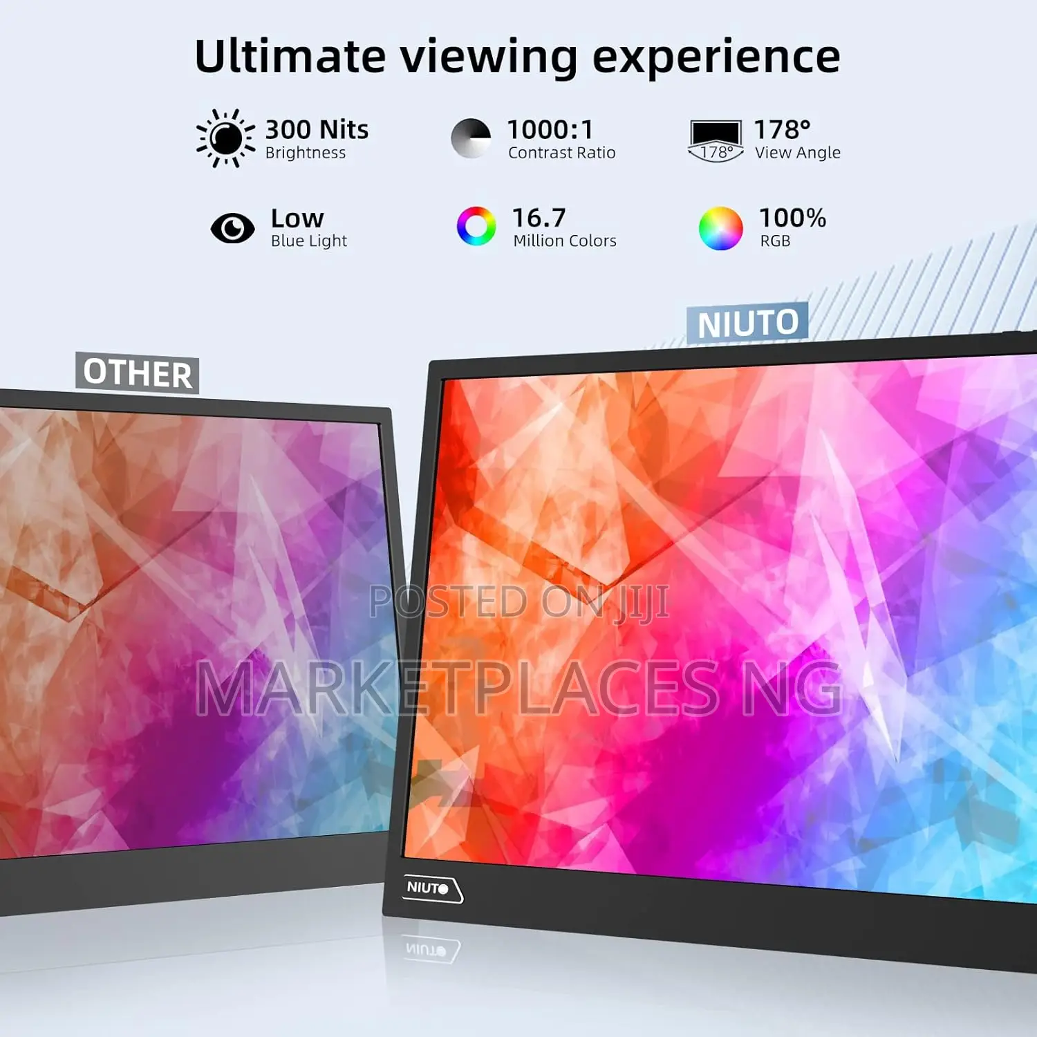 17.3" 144hz Portable FHD Monitor – Hdr, 100% Srgb, Type-C