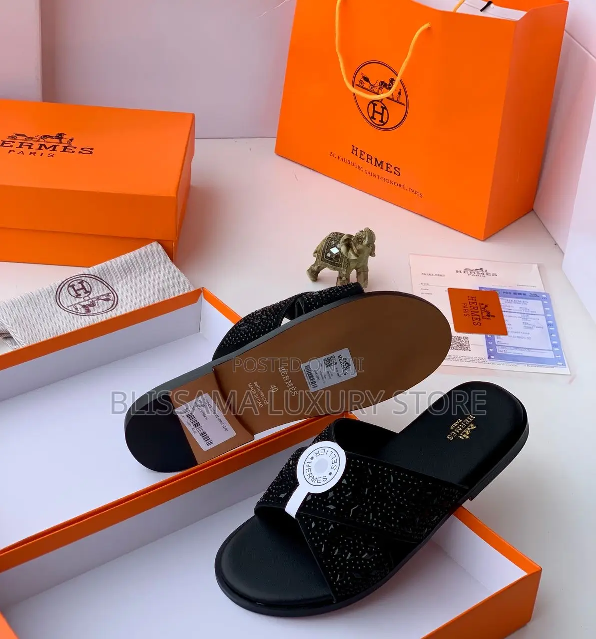 Luxury Quality Hermes/Versace/Ferragamo Slippers