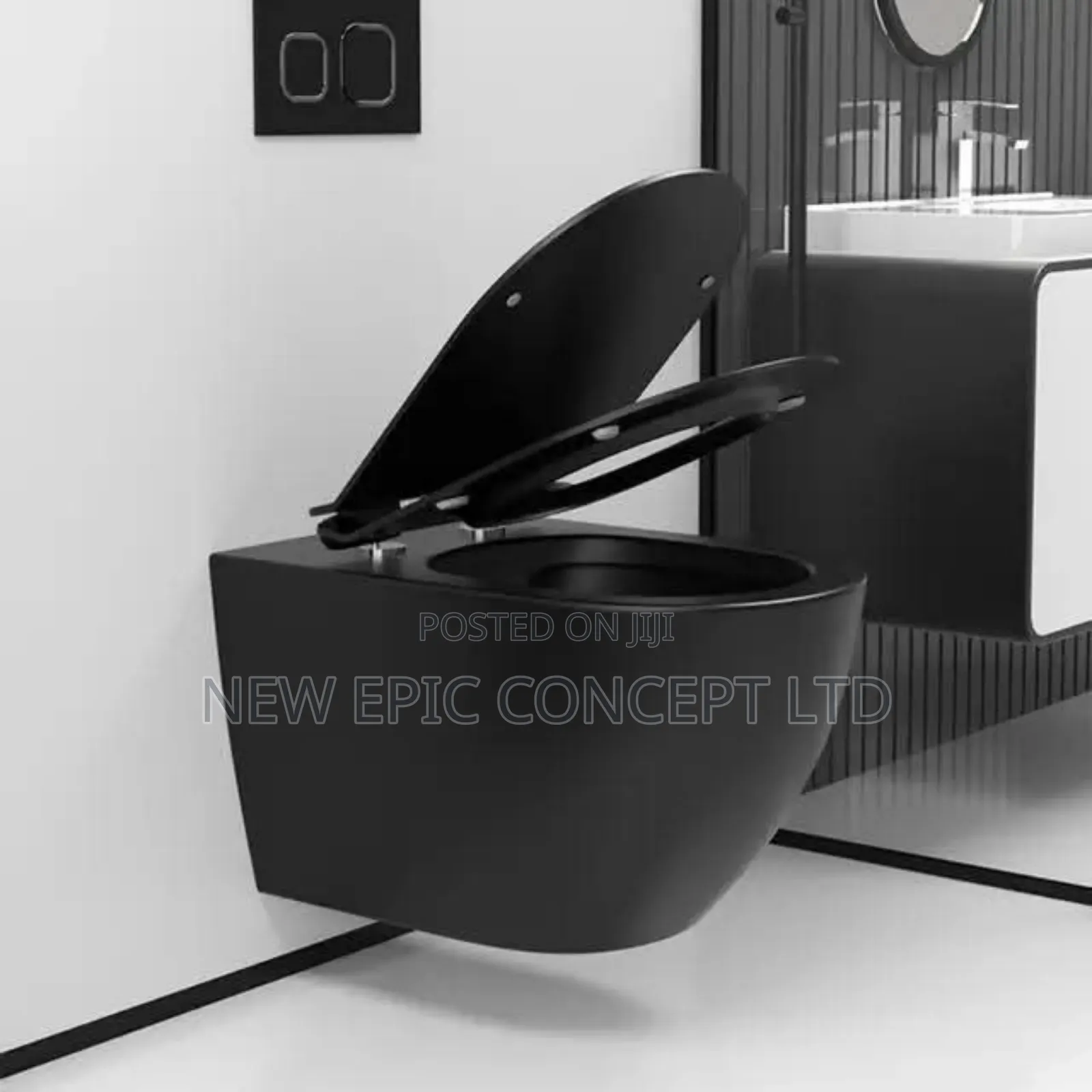 Black Wall Hung Toilet