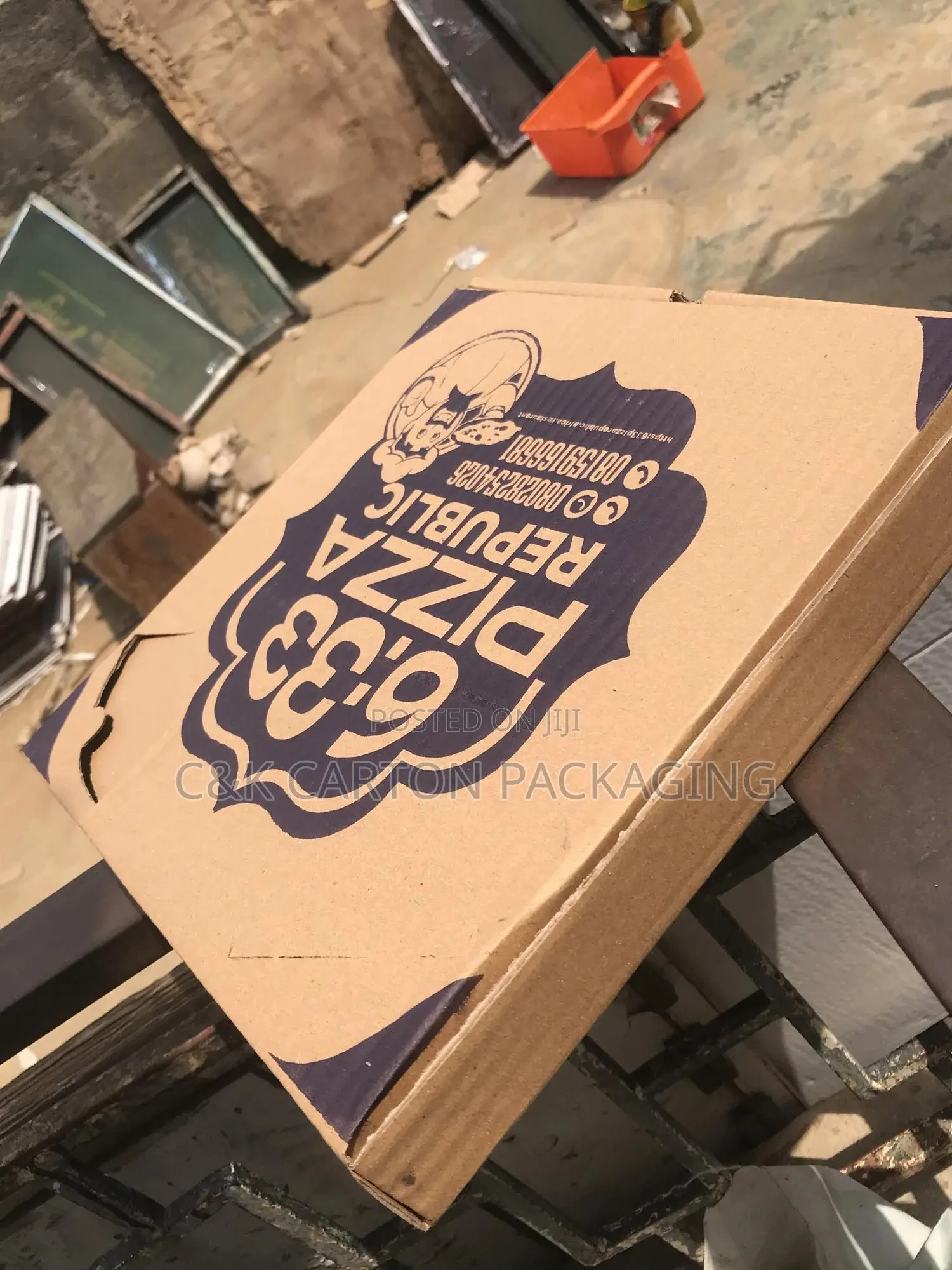 Size 10 Pizza Carton One Colour Printed