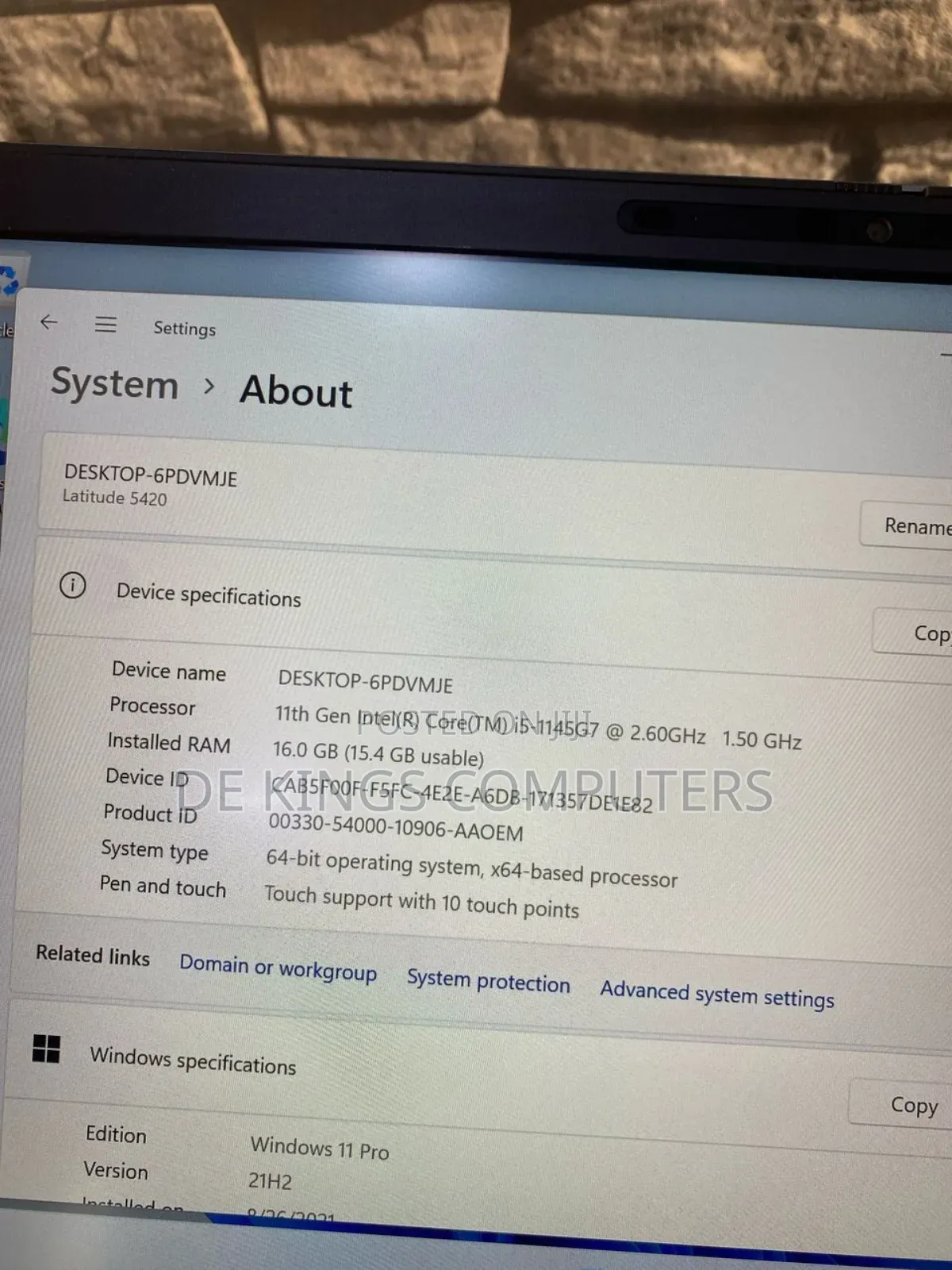 Laptop Dell Latitude 5420 16GB Intel Core i5 SSD 256GB