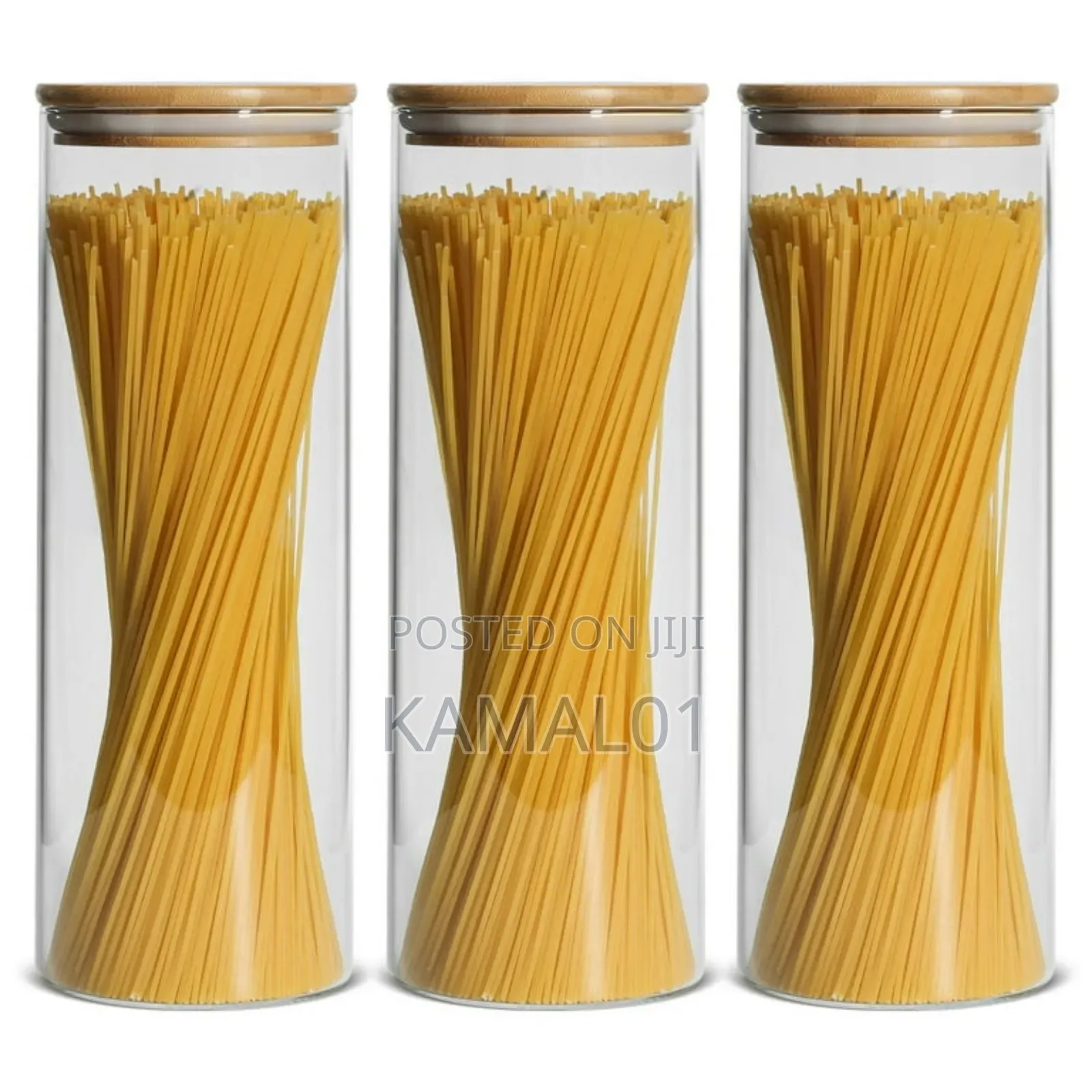 Glass Storage Jars With Bamboo Lids