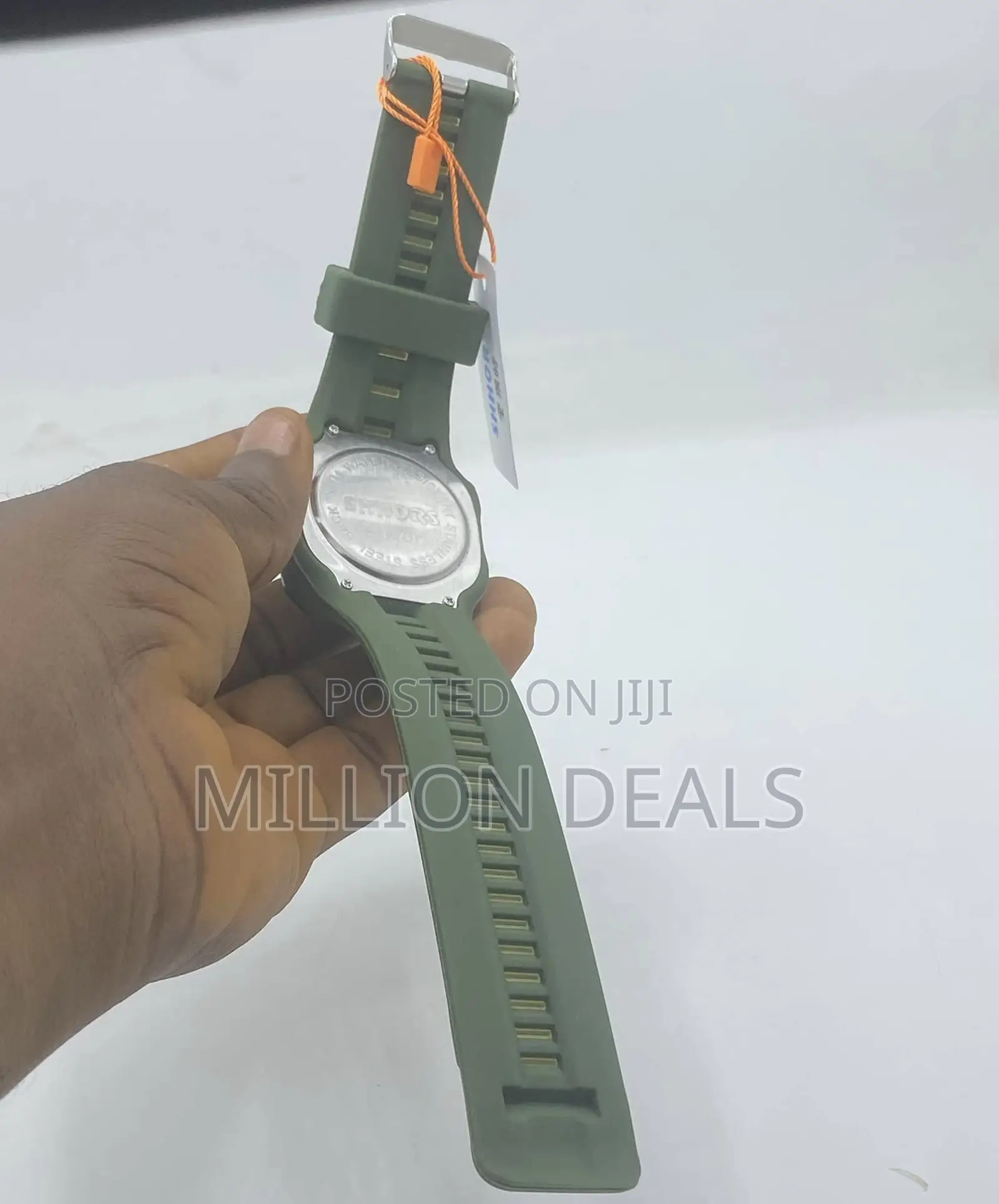 Green Rubber Strap Men's Sport Wrist Watch