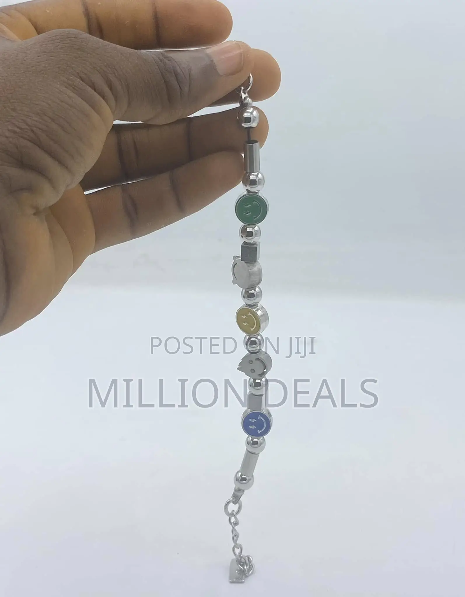 Ski Stylish Men's Steel Link Bracelet