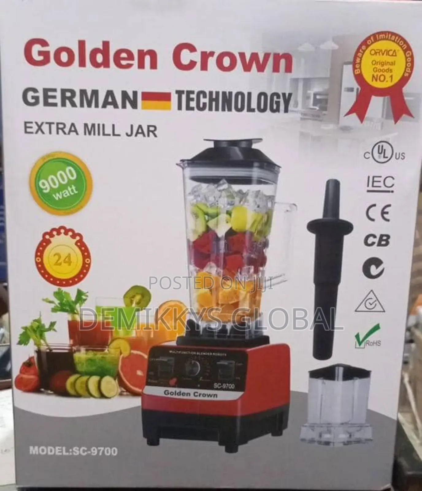 Golden Crown Electric Blender 2l 9000w