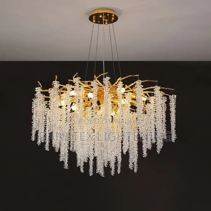 Modern Led Pendant Lights Gold Aluminium Suspend Lamp Dining