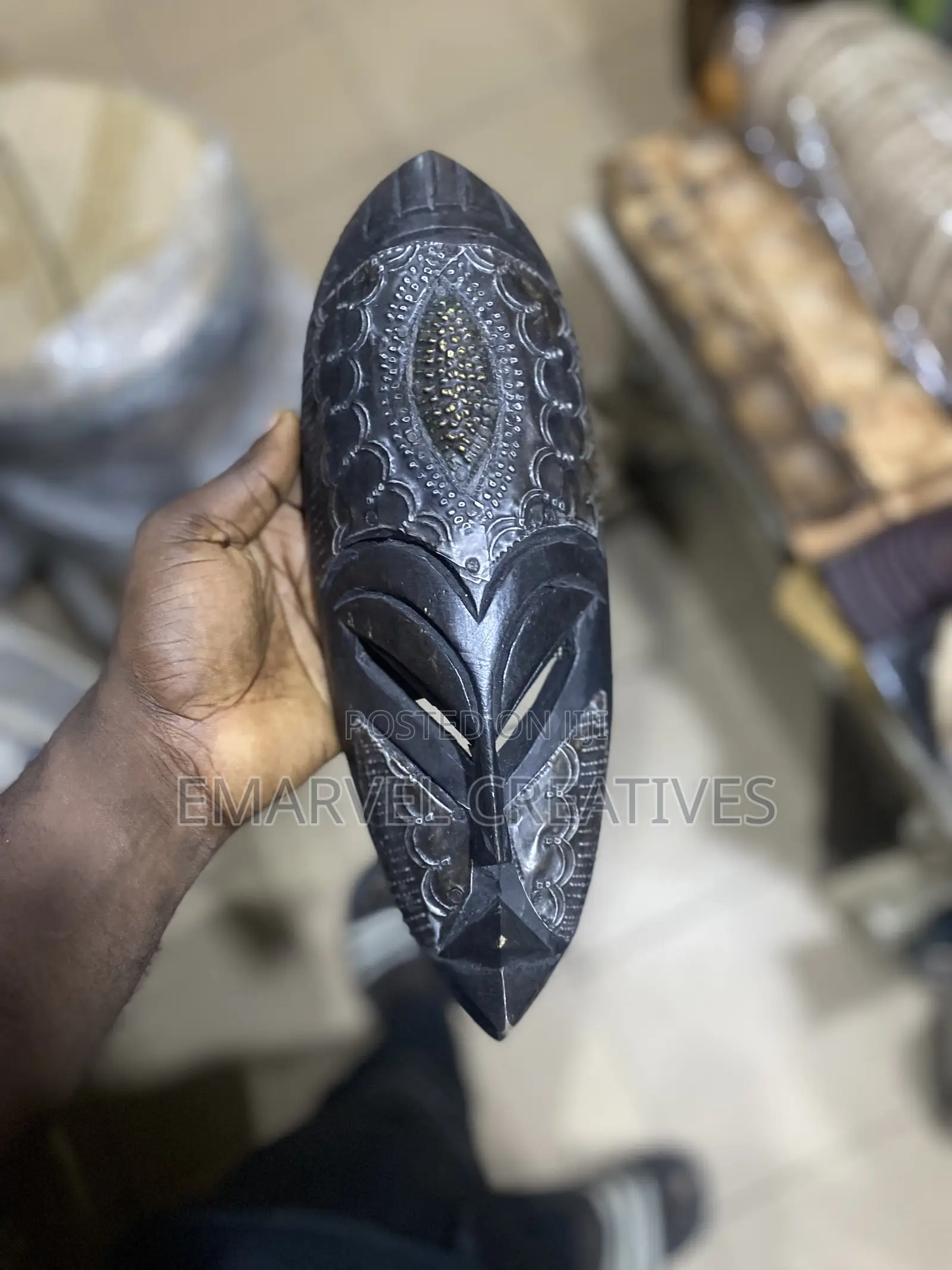 Elegant Slim Wooden Decorative Masks African Mask