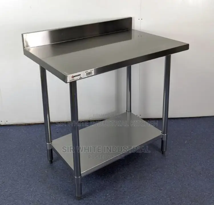3ft Work Table Stainless Steel With Backsplash