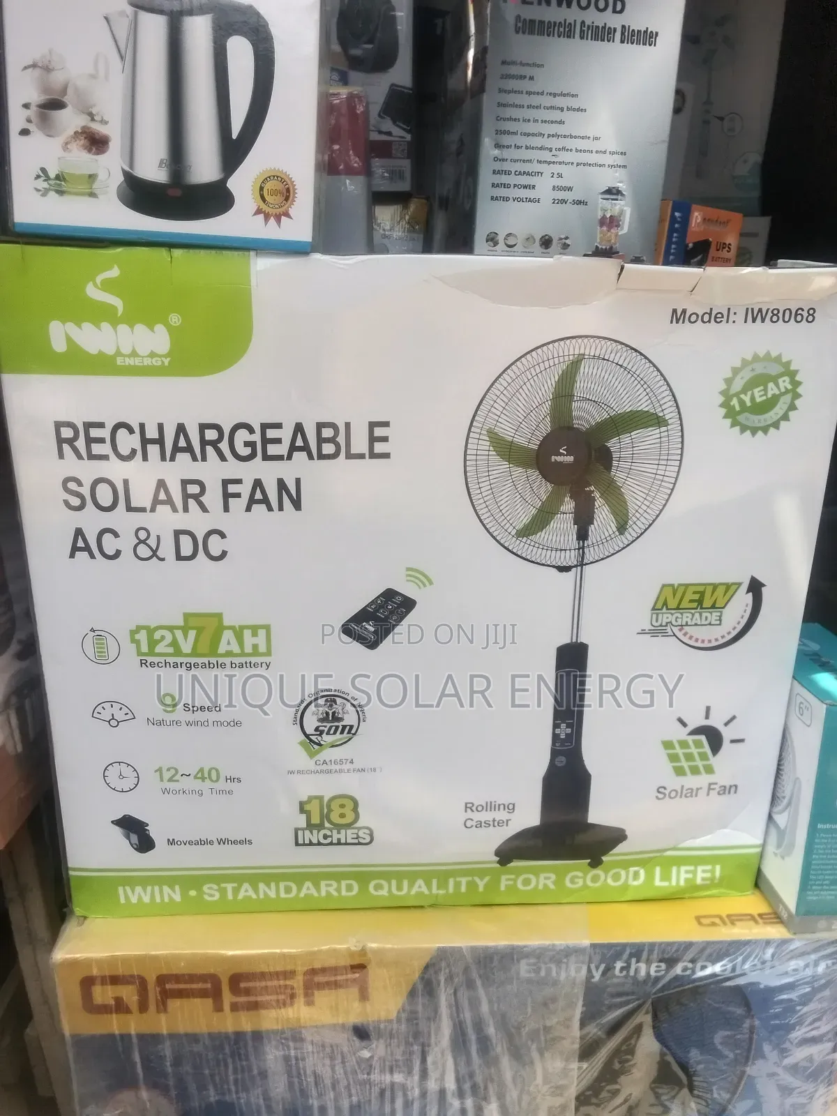 Iwin Ac Dc Solar Fan