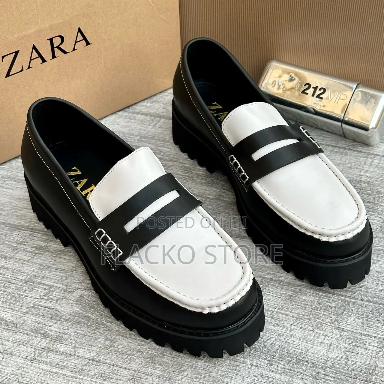 Original Zara Leather Chunky Sole Shoes