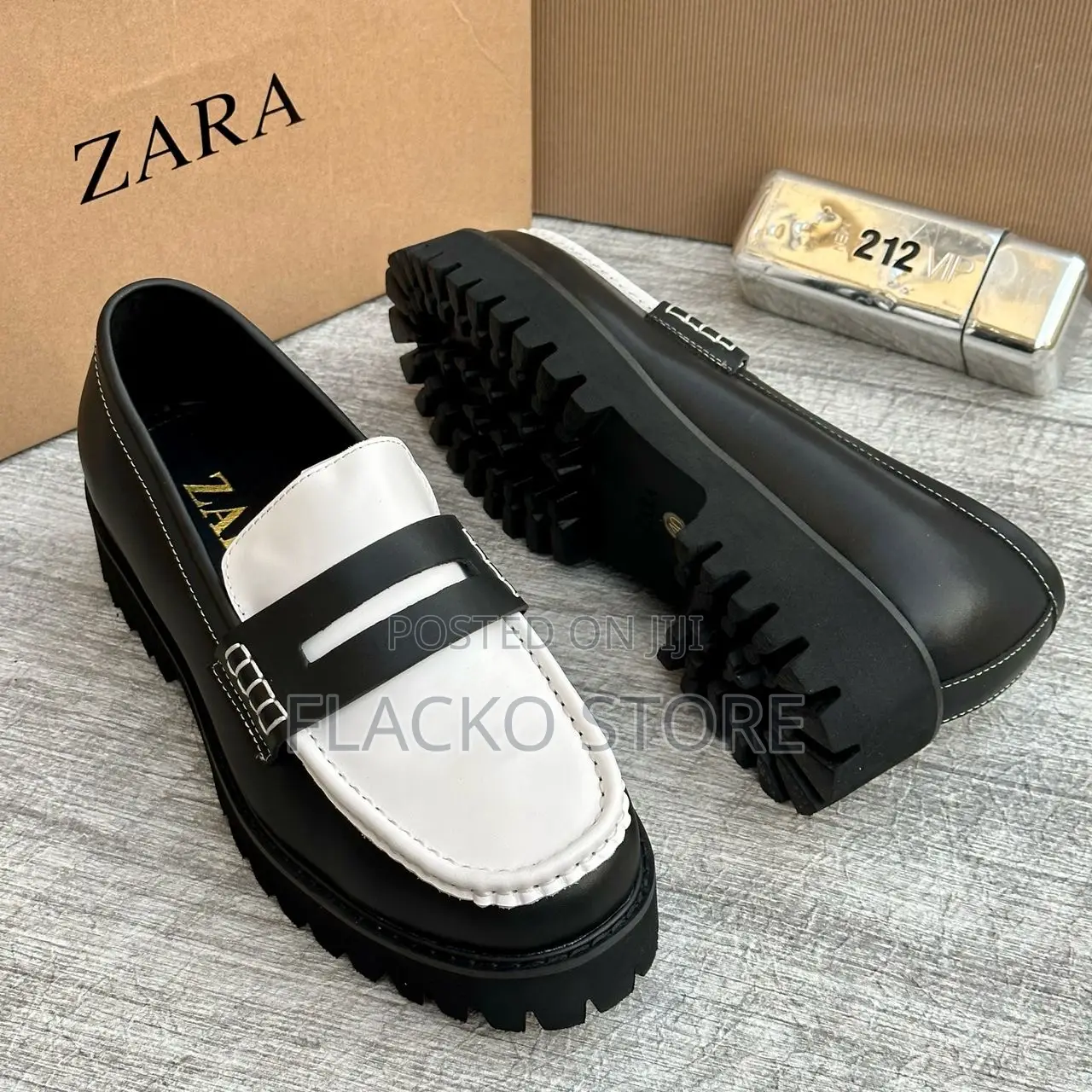 Original Zara Leather Chunky Sole Shoes