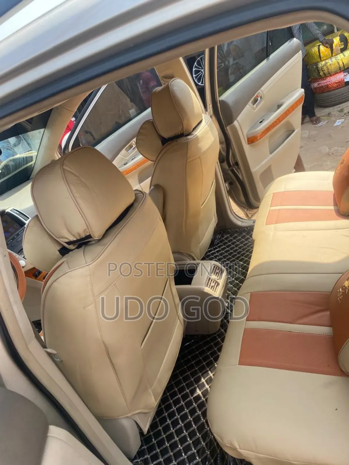 Milk Color M N Leather Seat Cover