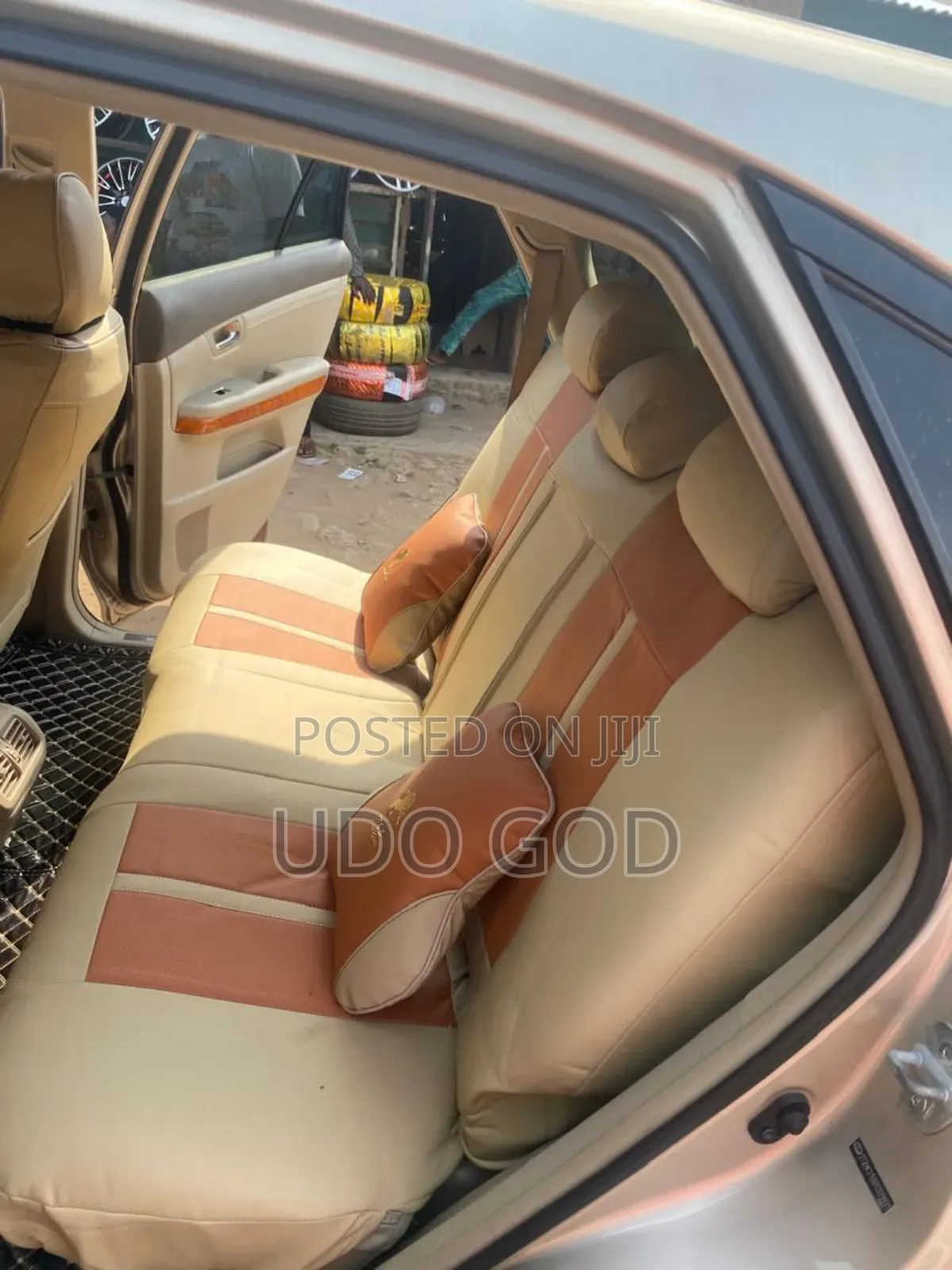 Milk Color M N Leather Seat Cover