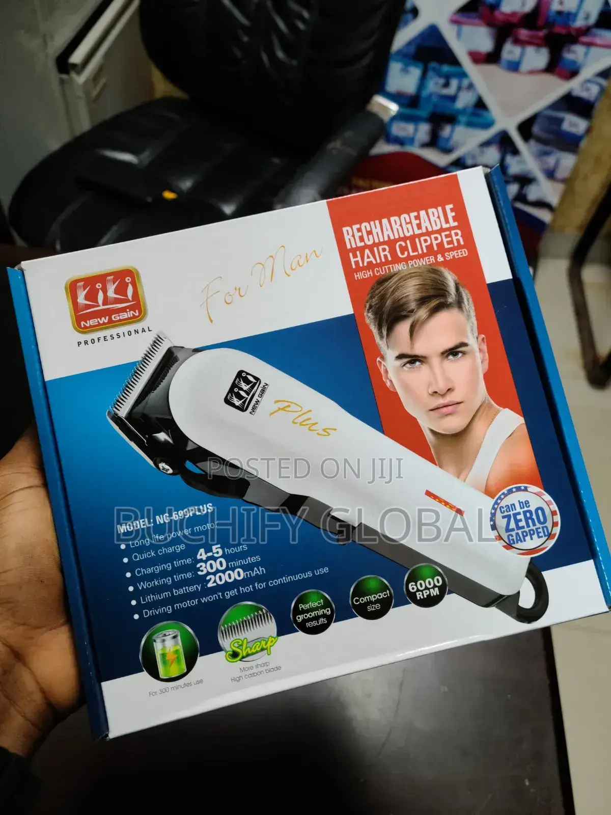 Kiki White Rechargeable Clipper