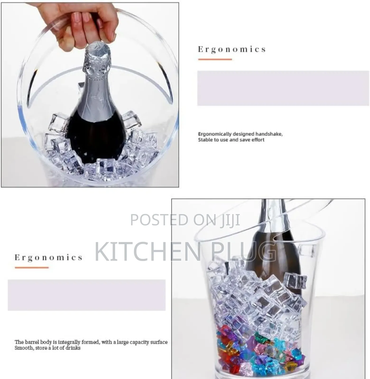Customizable Quality Acrylic Wine Bucket