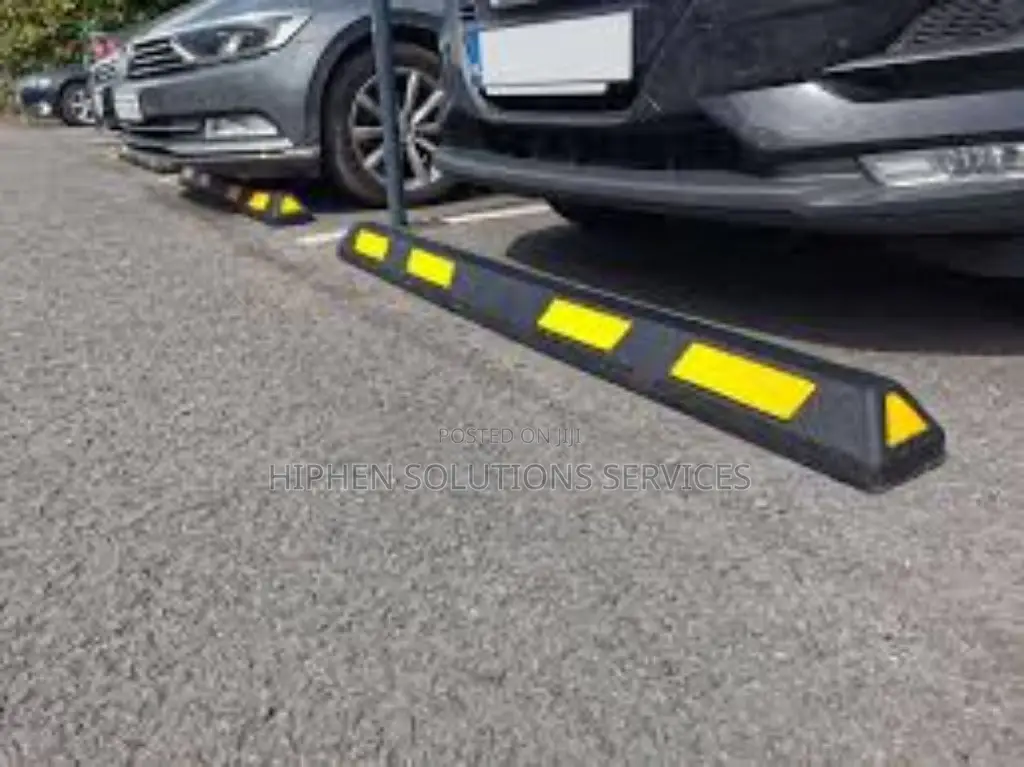 Black/Yellow Reflective Parking Block; For Car, Truck,
