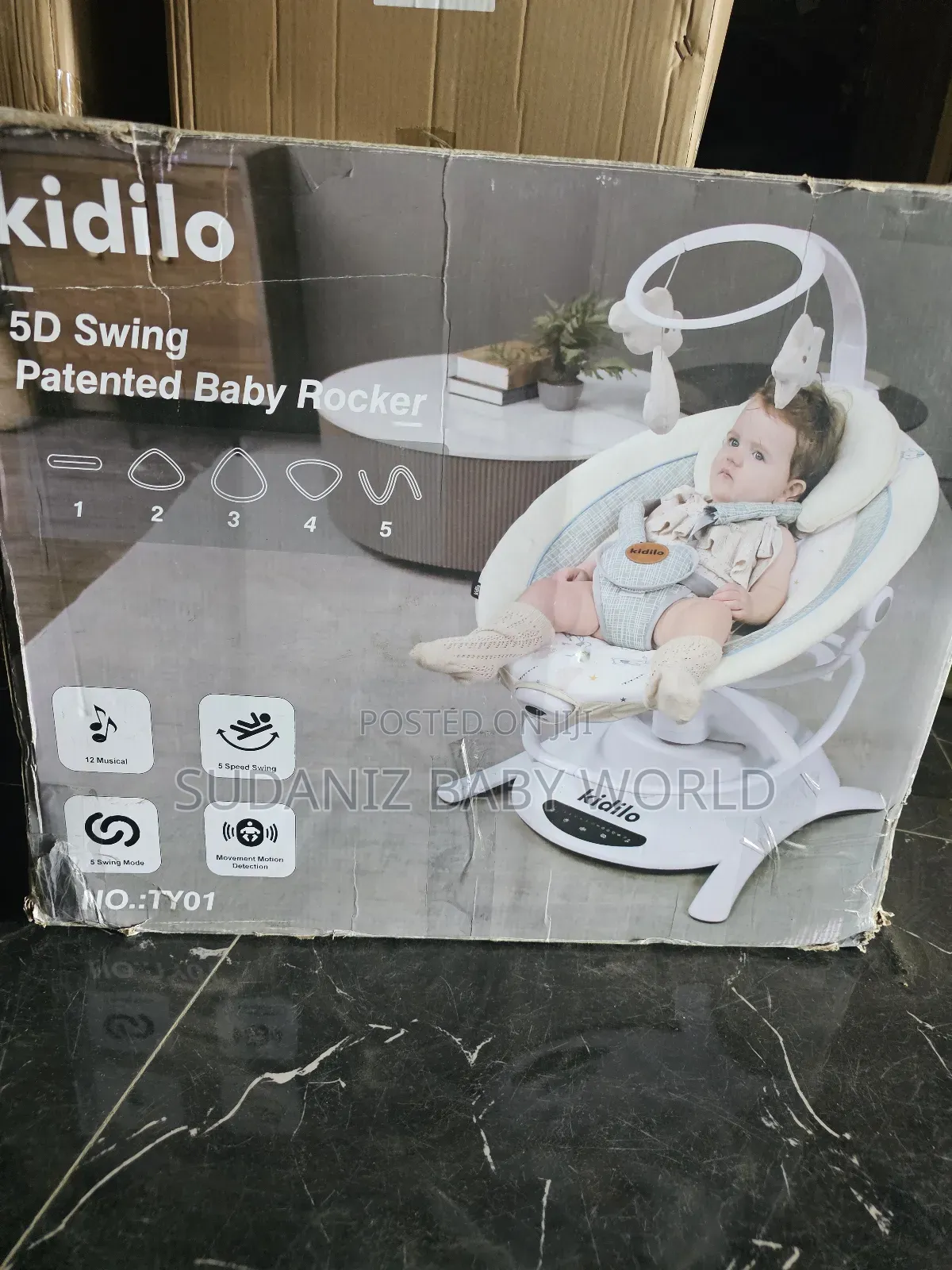 Kidilo 360 Degree Rotating Electric Baby Swing