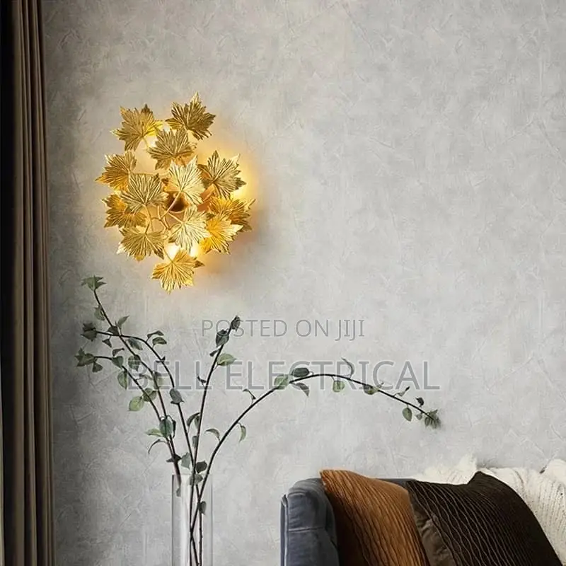 Wall Light Luxury Gold Leaves