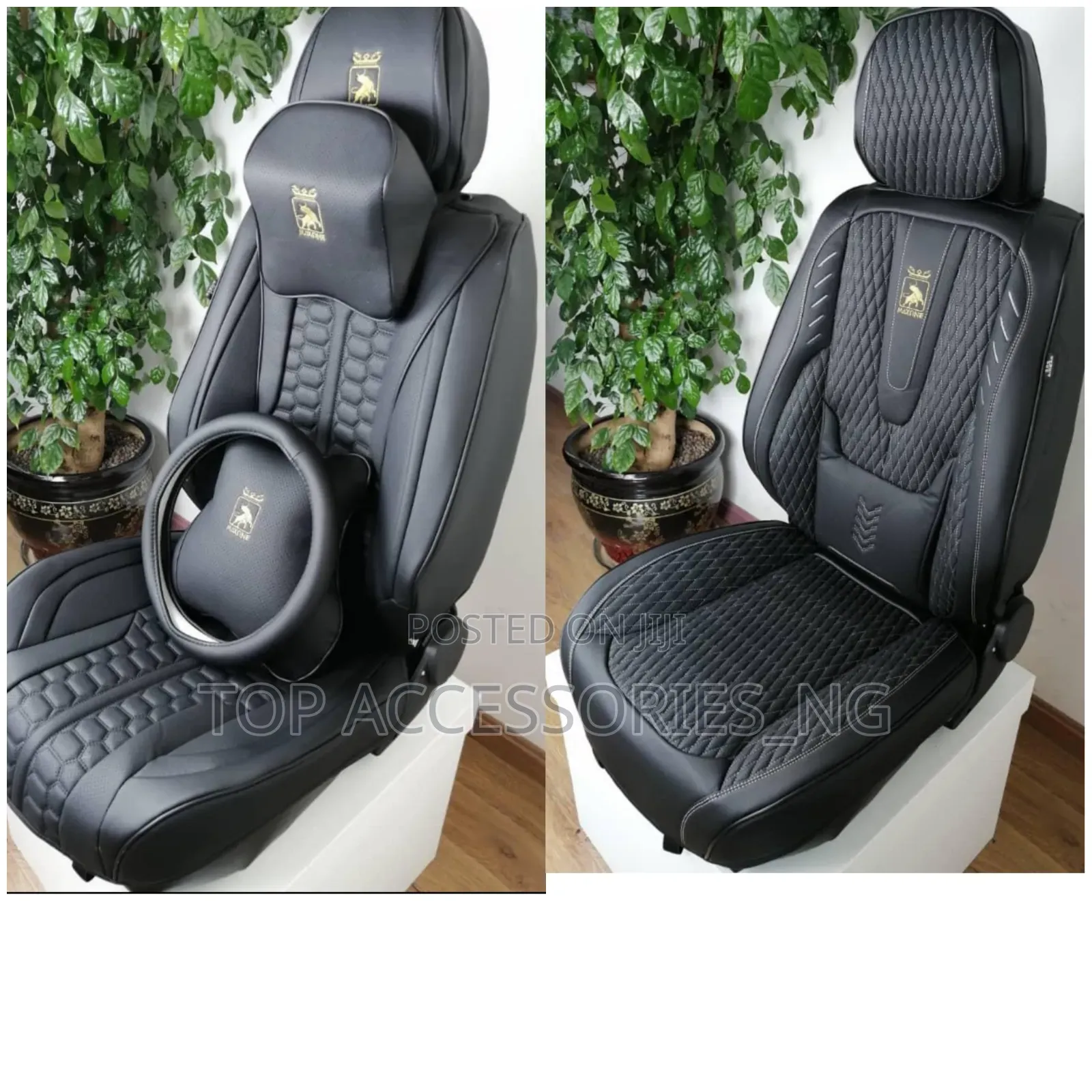 Quality Black Leather Seat Covered