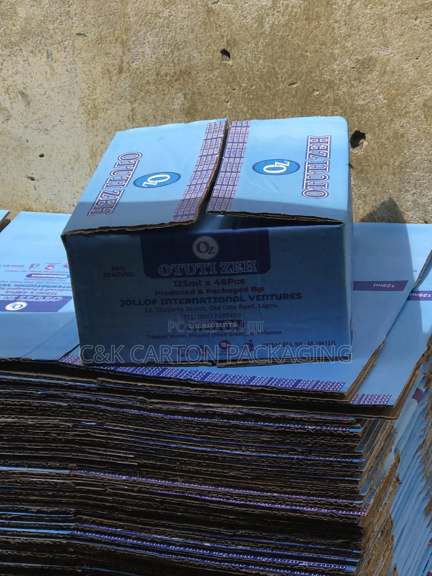 Branded Carton for Alcohol Box