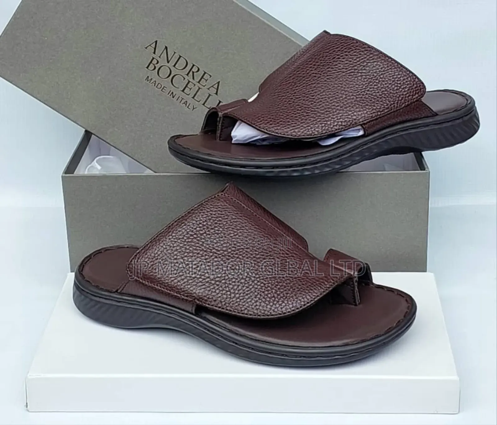 Pure Italian Leather Men Slippers