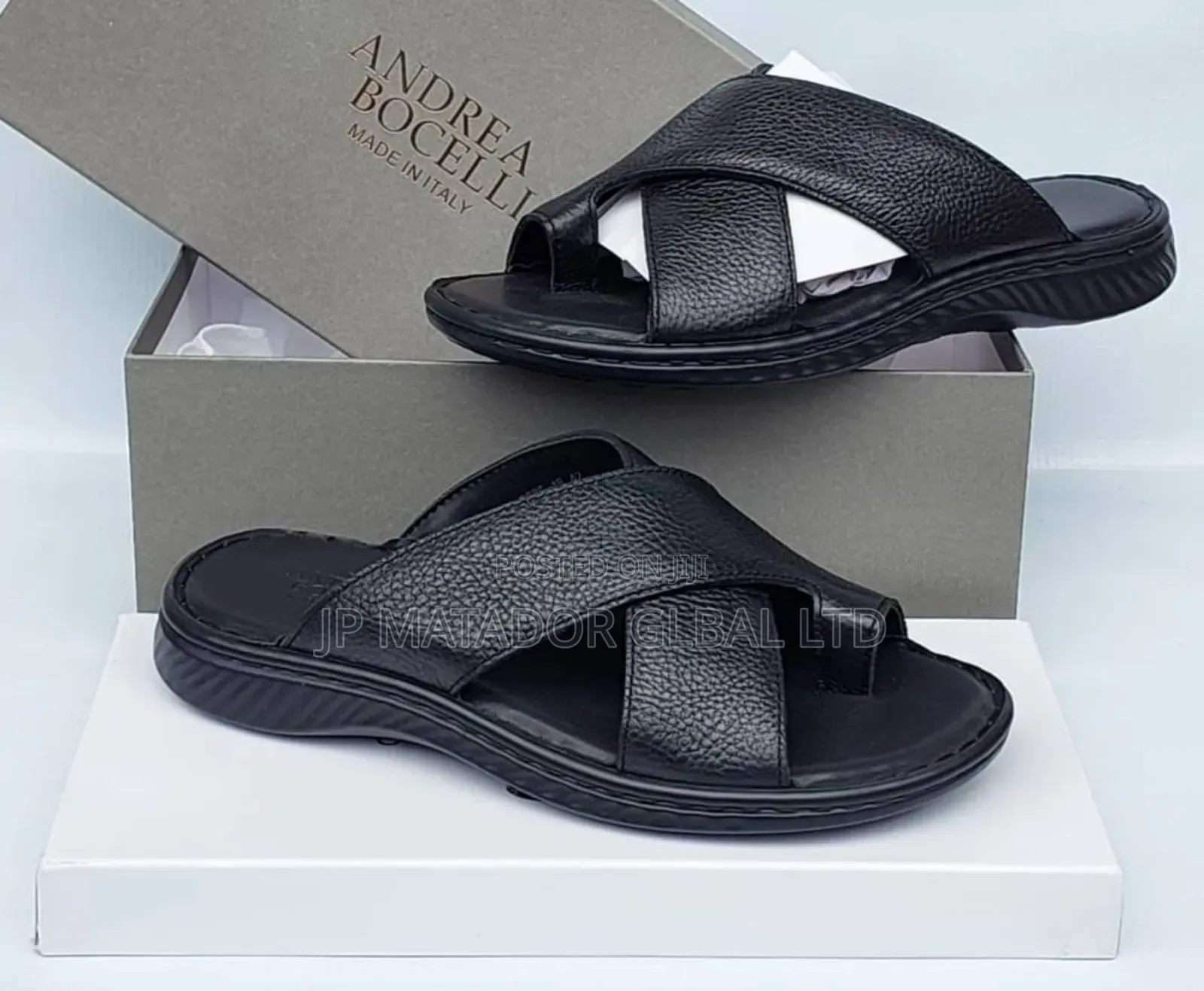 Pure Italian Leather Men Slippers