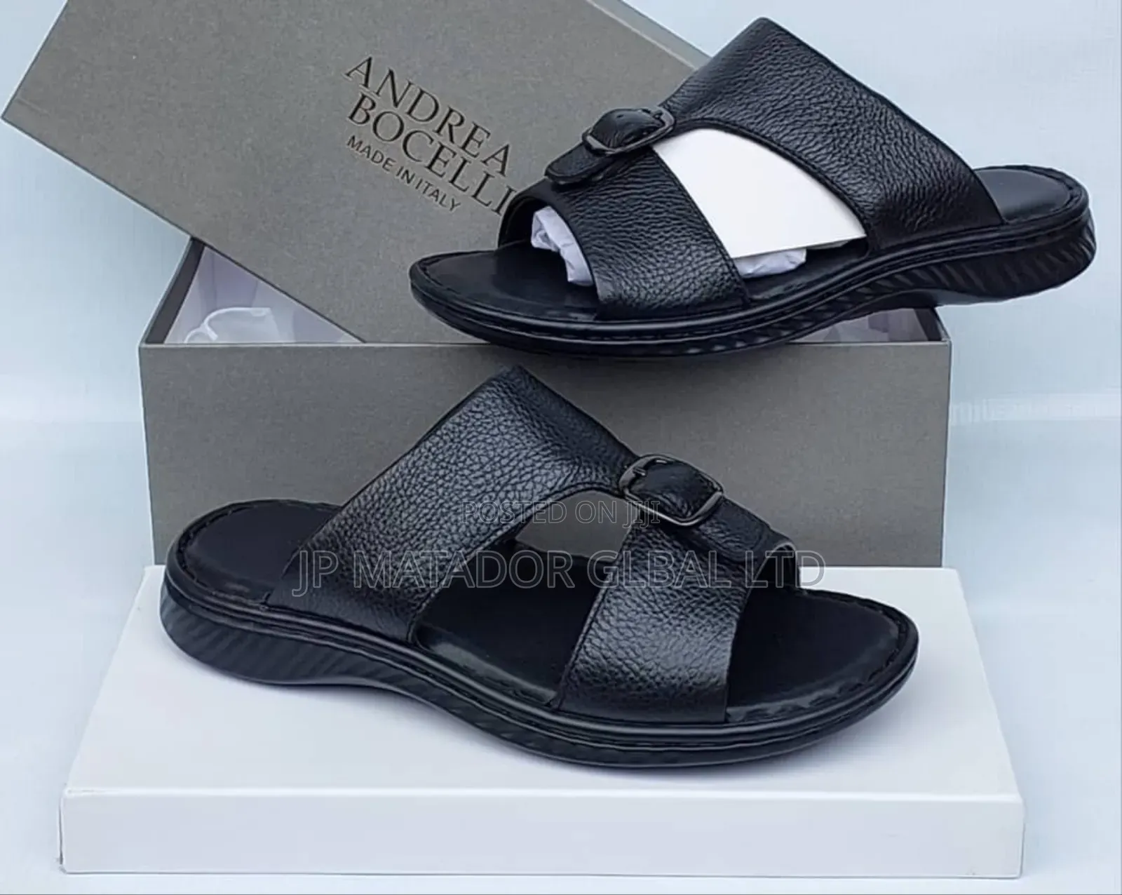 Pure Italian Leather Men Slippers