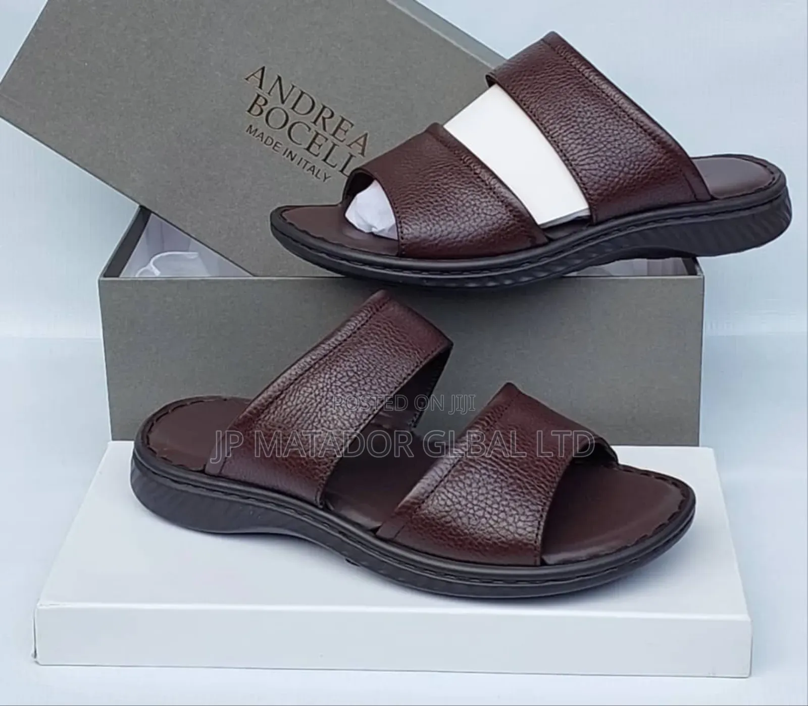 Pure Italian Leather Men Slippers