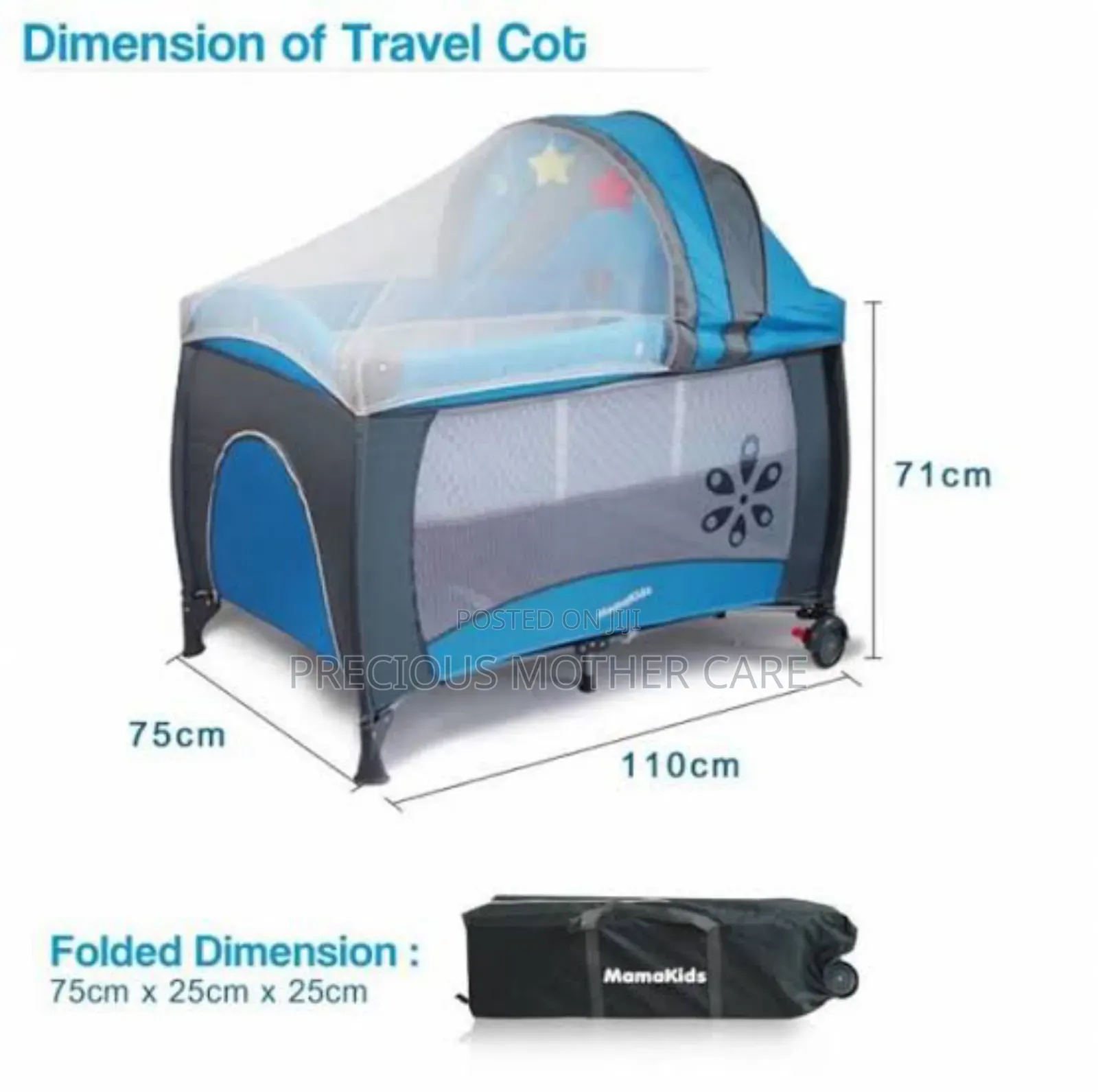 Travel Baby Cot With Net and Changing Mat