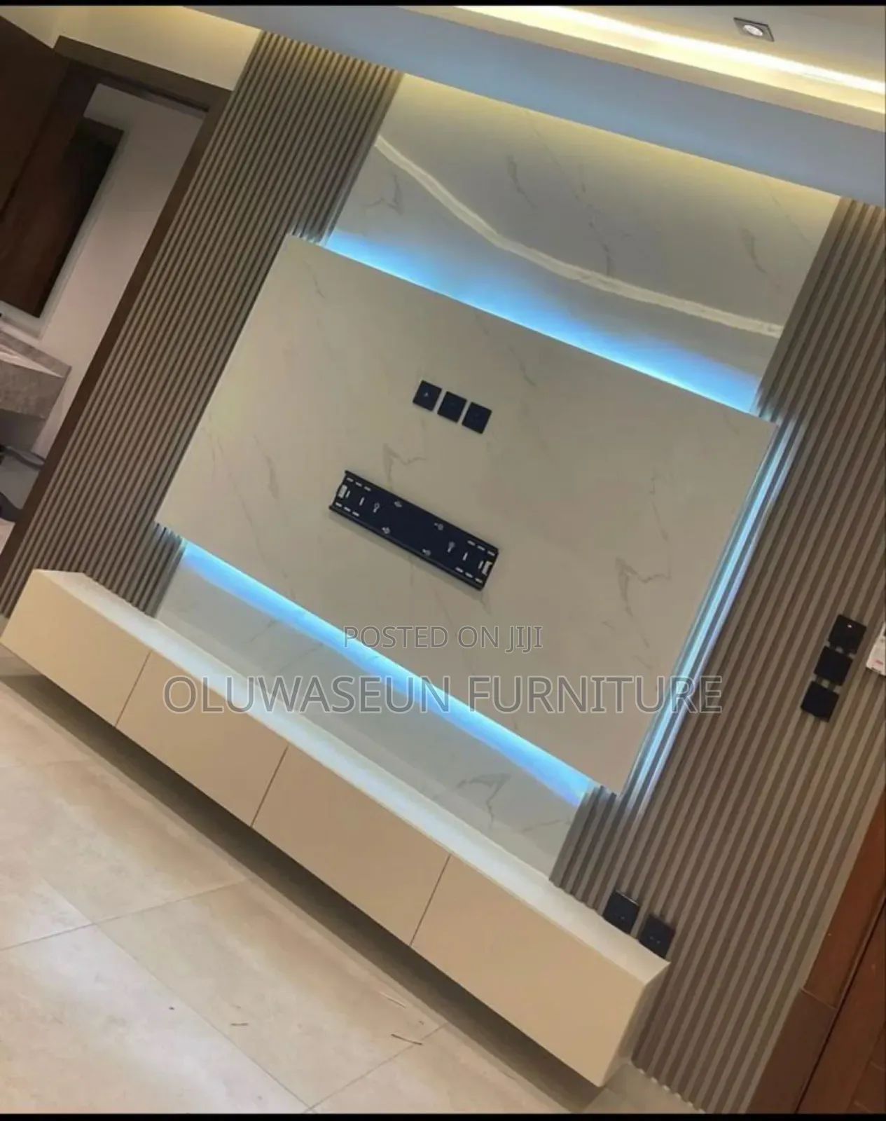 Tv Console With Drawers And Light