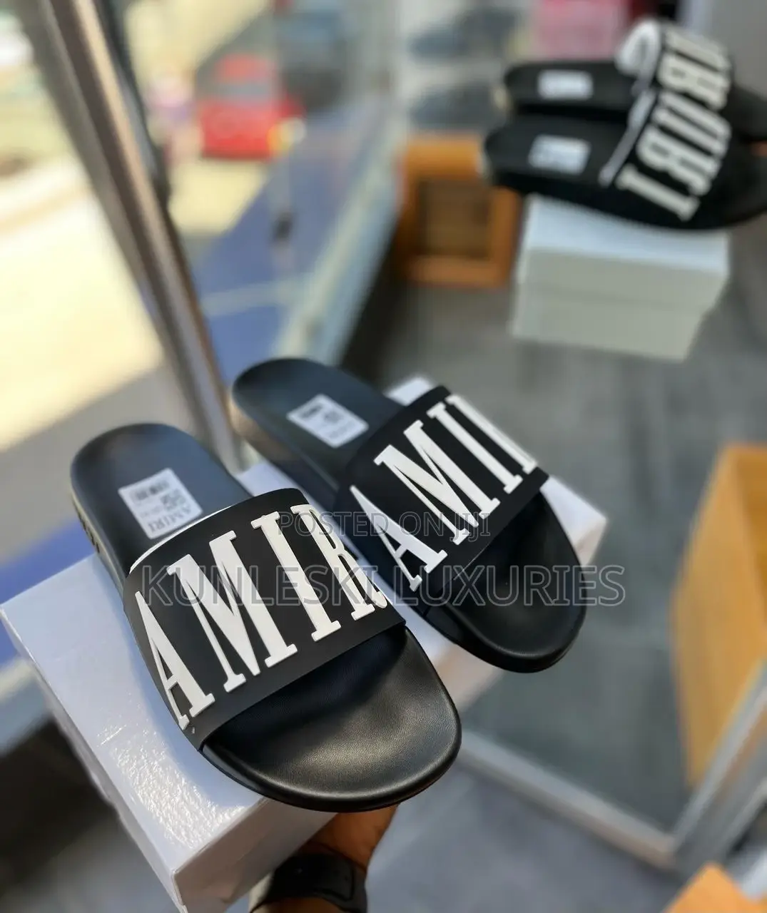 Original Amiri Slides in Two Design