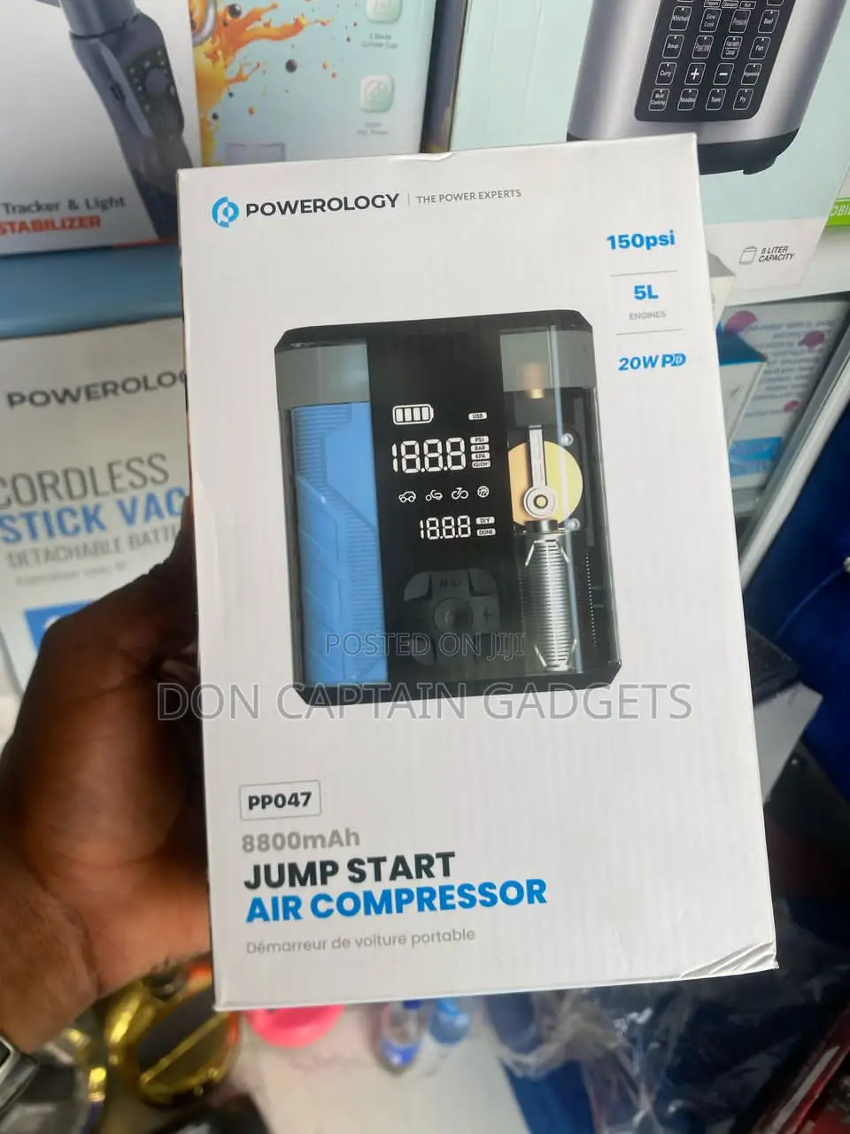 Powerology Car Jump Starter and Tire Inflator Pump Pp047