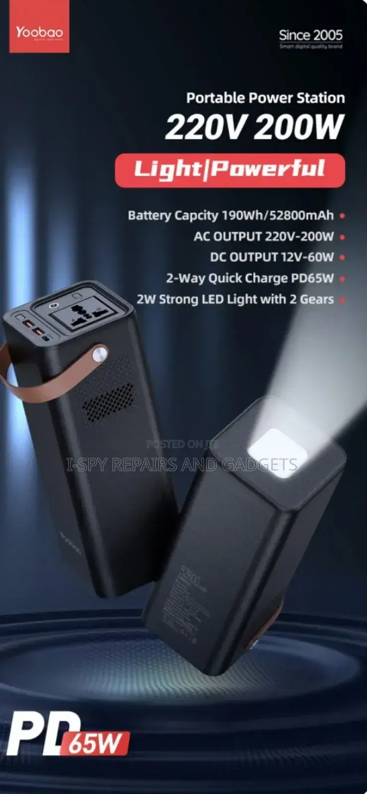 Yoobao En200w 52800mah Portable Power Station For Laptop