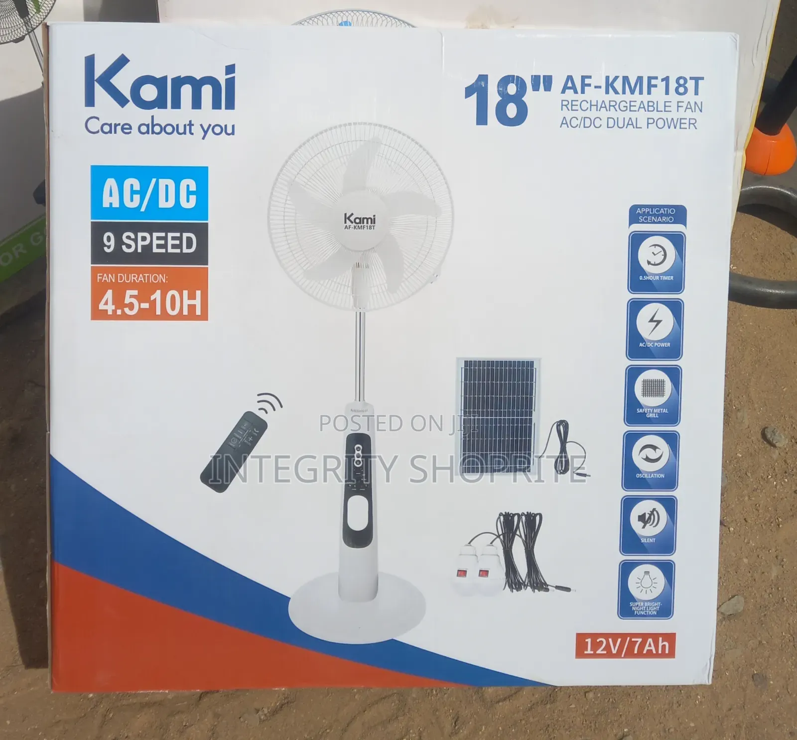 Kami 18"
Rechargeable Fan