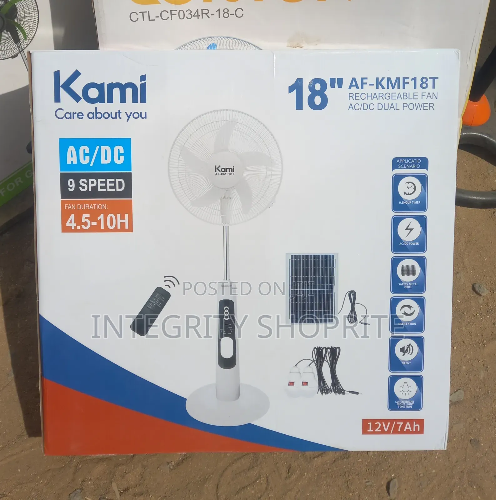 Kami 18"
Rechargeable Fan