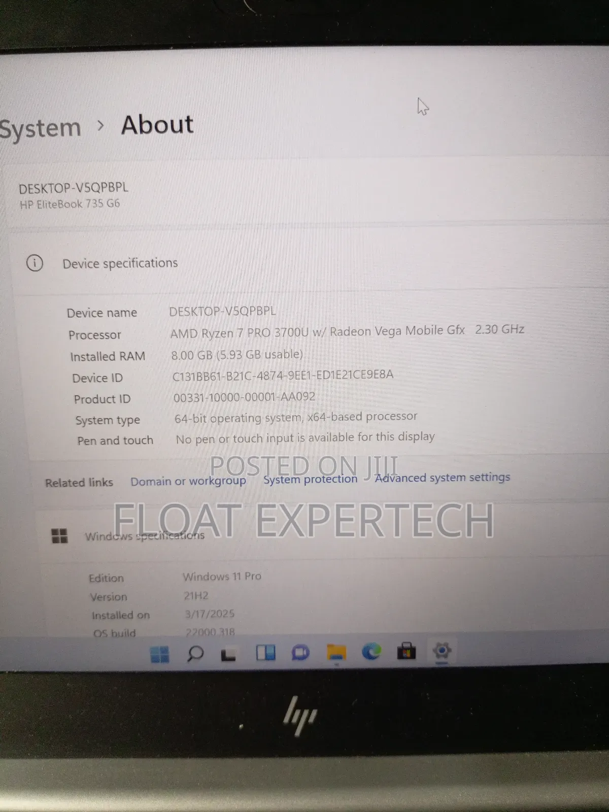 Laptop HP EliteBook 735 G6 8GB AMD Ryzen 7 SSD 256GB