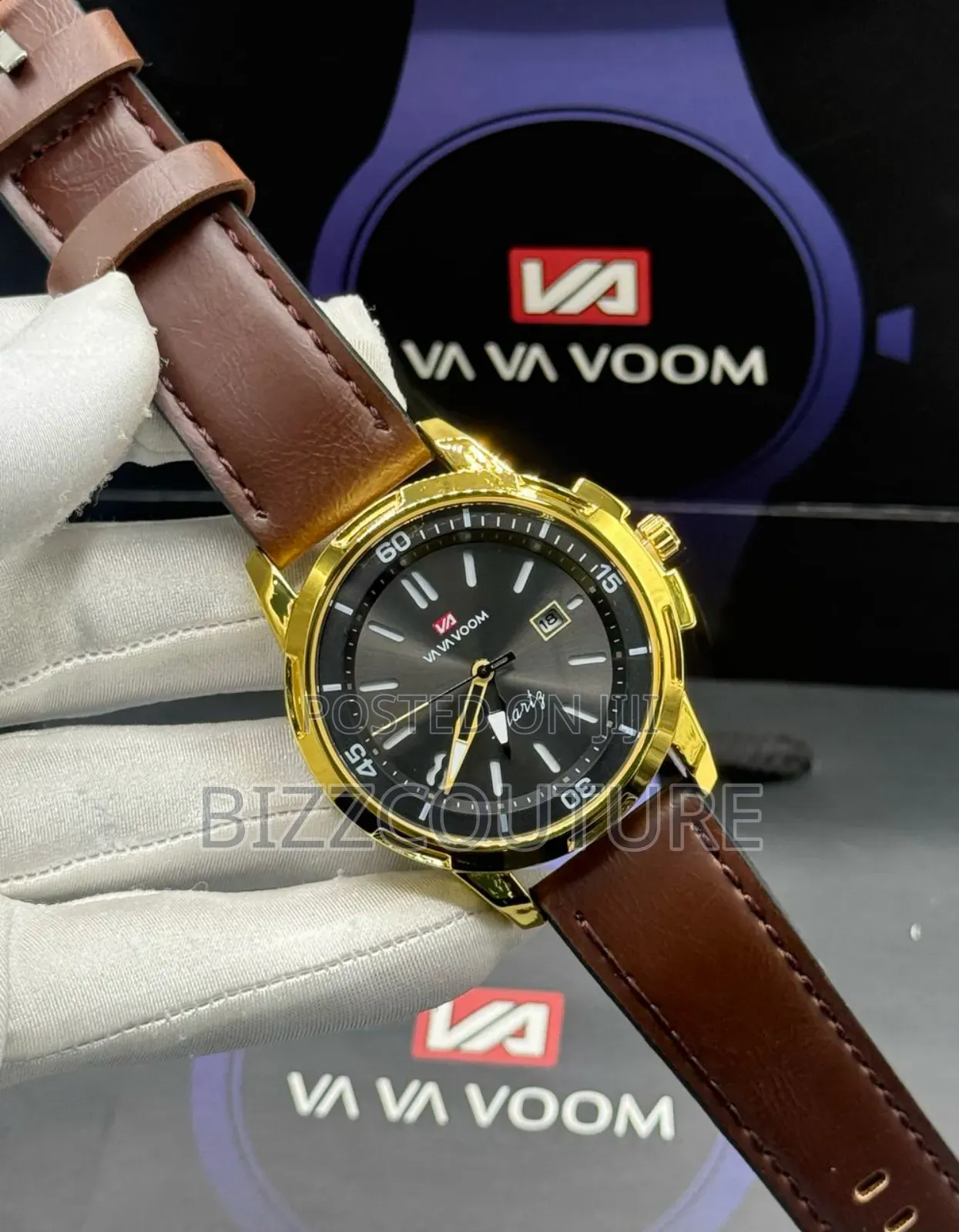 Original Va Va Voom Genuine Leather Strap Watch