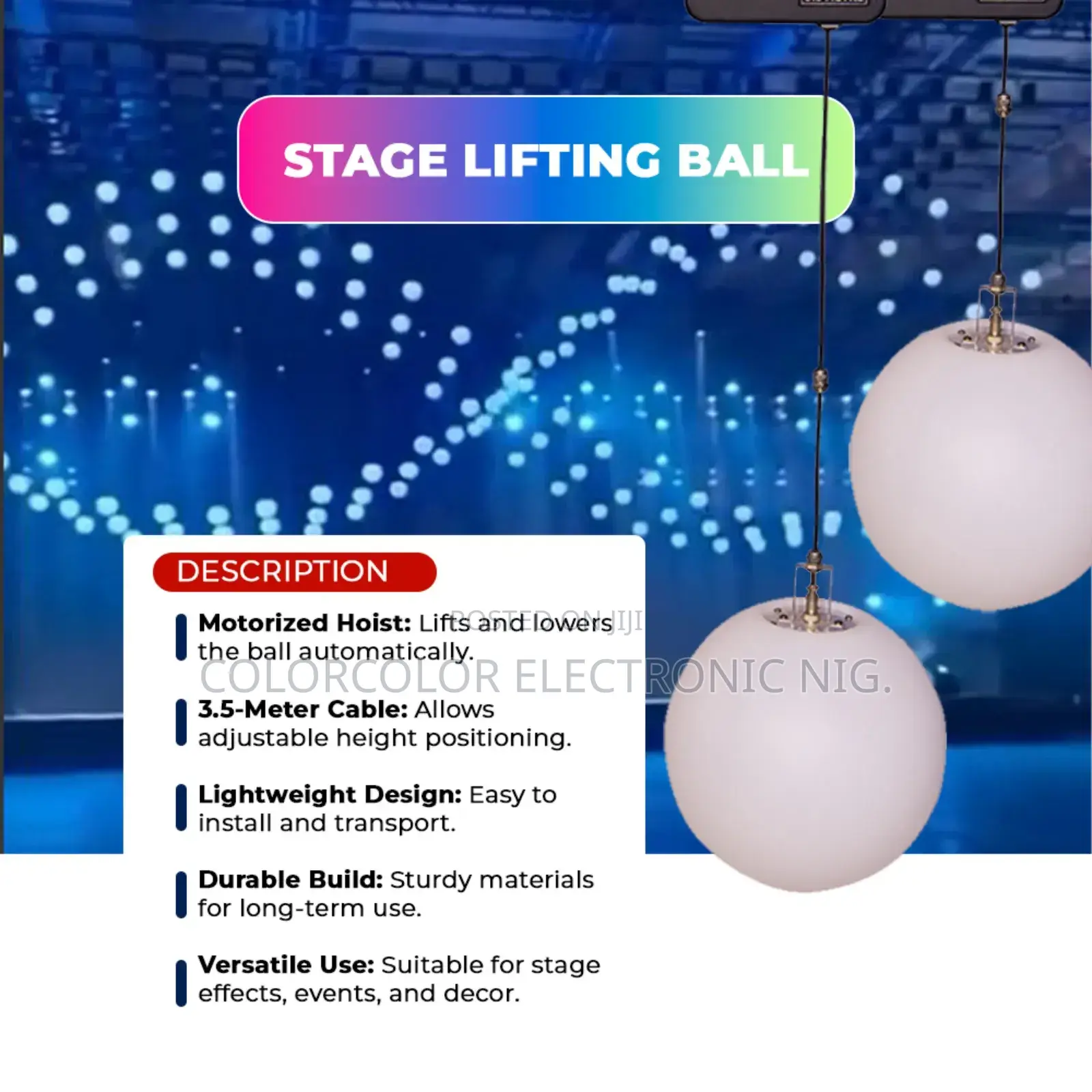 Stage Lifting Ball Light