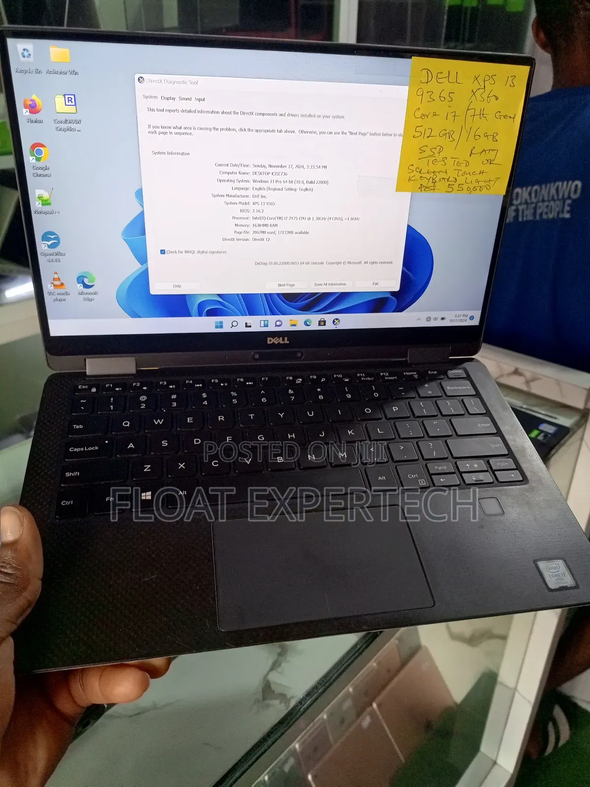 Laptop Dell XPS 13 9365 16GB Intel Core I7 SSD 512GB