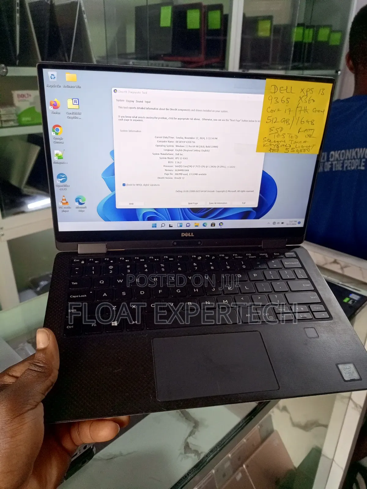 Laptop Dell XPS 13 9365 16GB Intel Core I7 SSD 512GB
