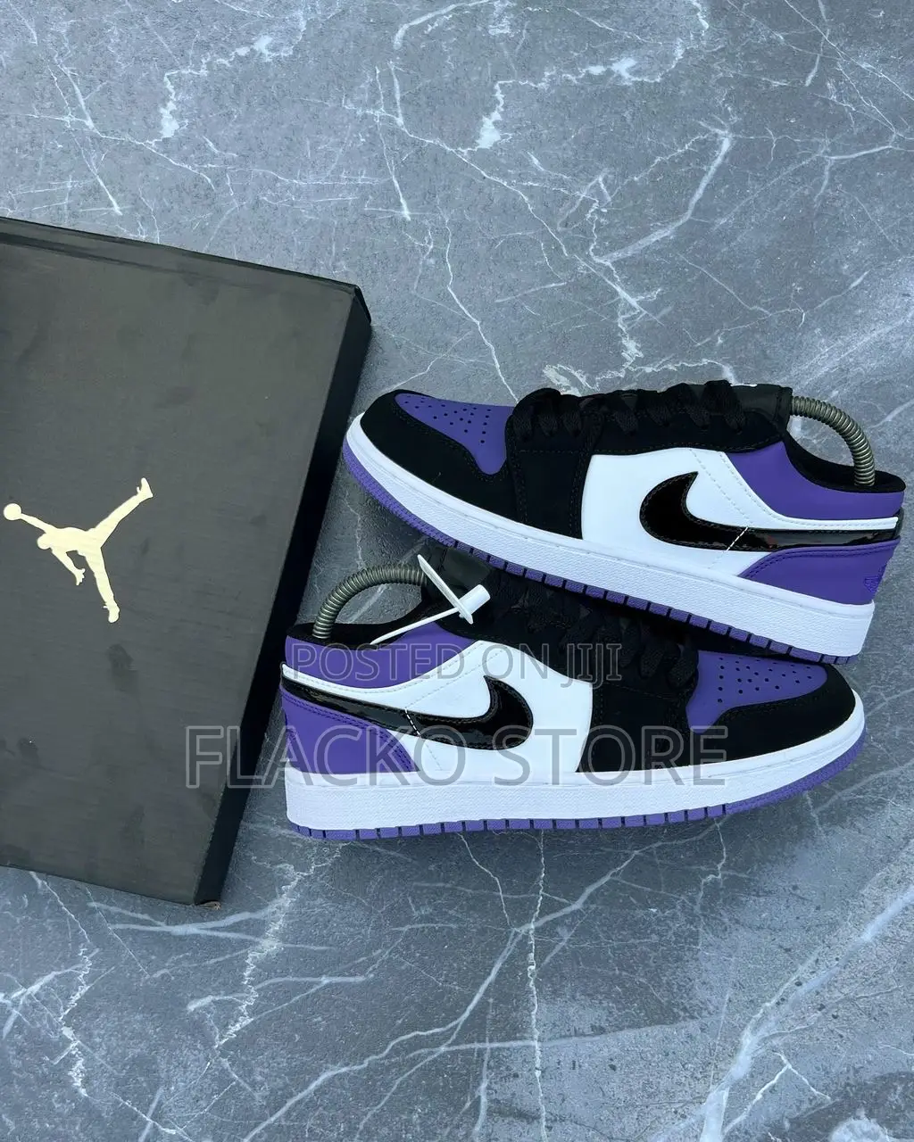 Original Air Jordan 1 Low Court Purple Sneakers