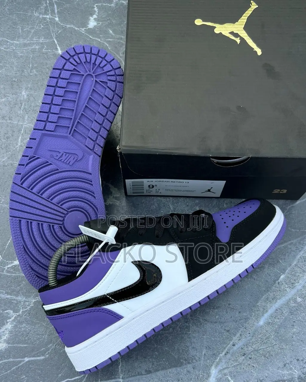Original Air Jordan 1 Low Court Purple Sneakers