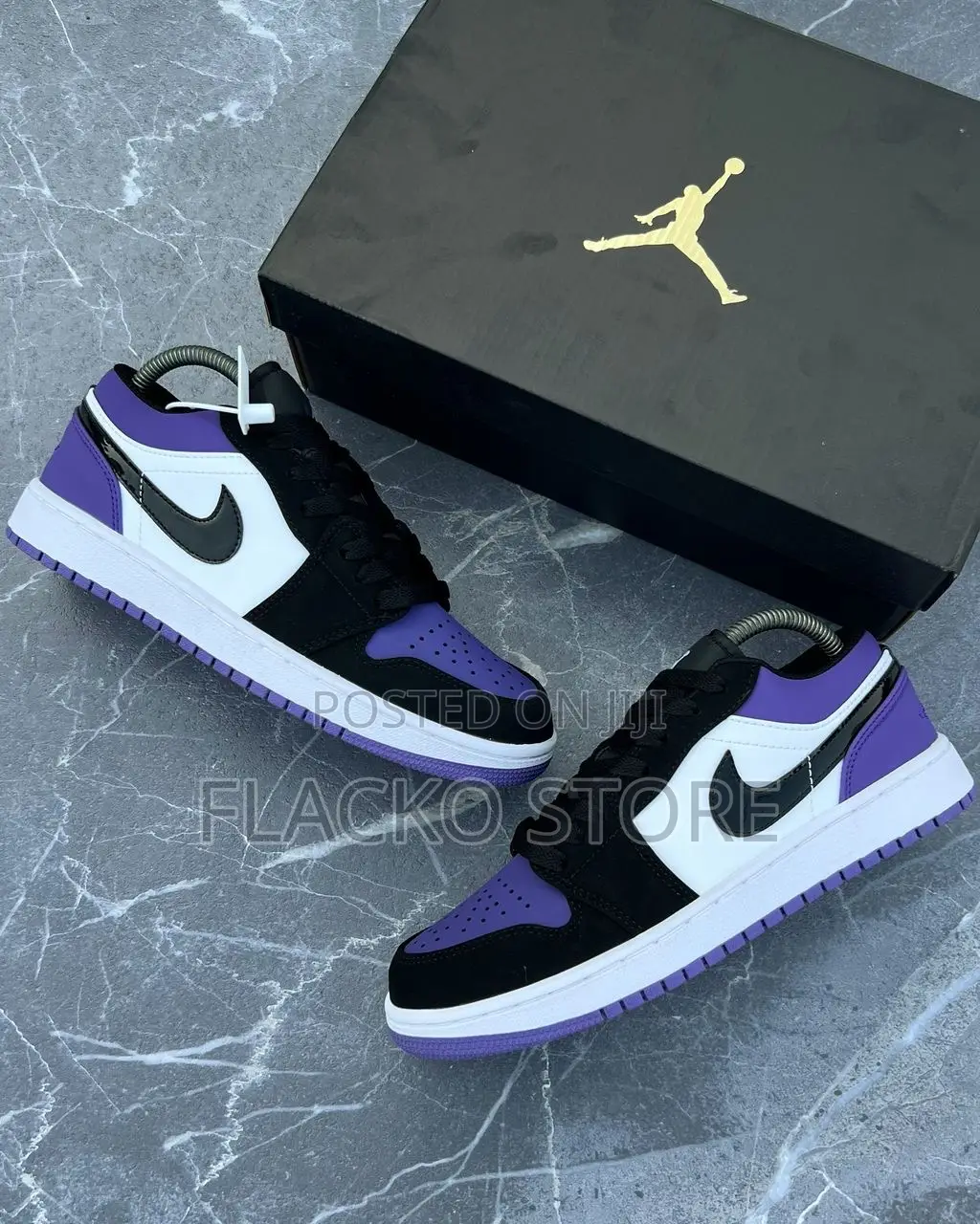 Original Air Jordan 1 Low Court Purple Sneakers