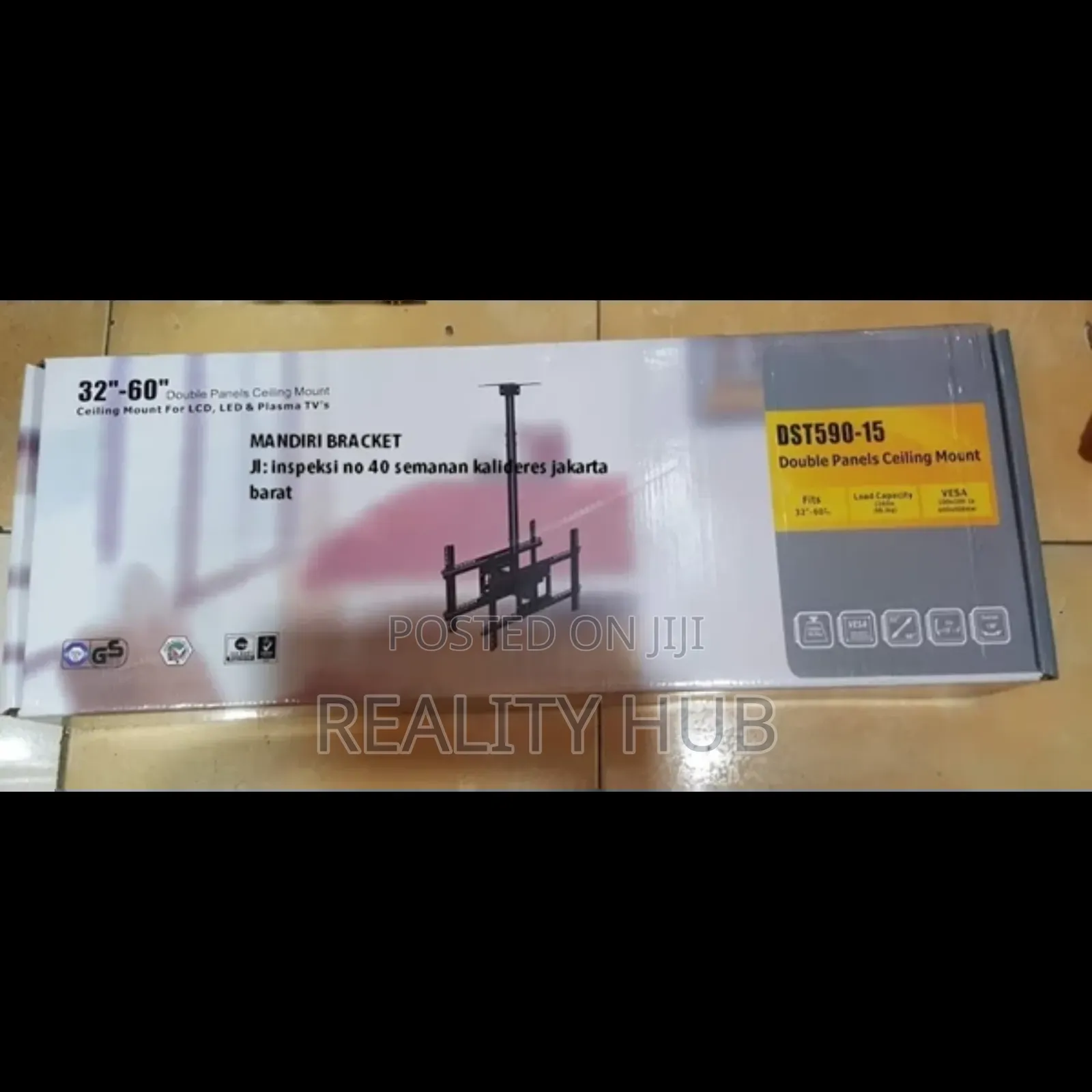 Dual Ceiling Mount Tv Bracket Tilt Swivel 32"-60" Dstt90-15