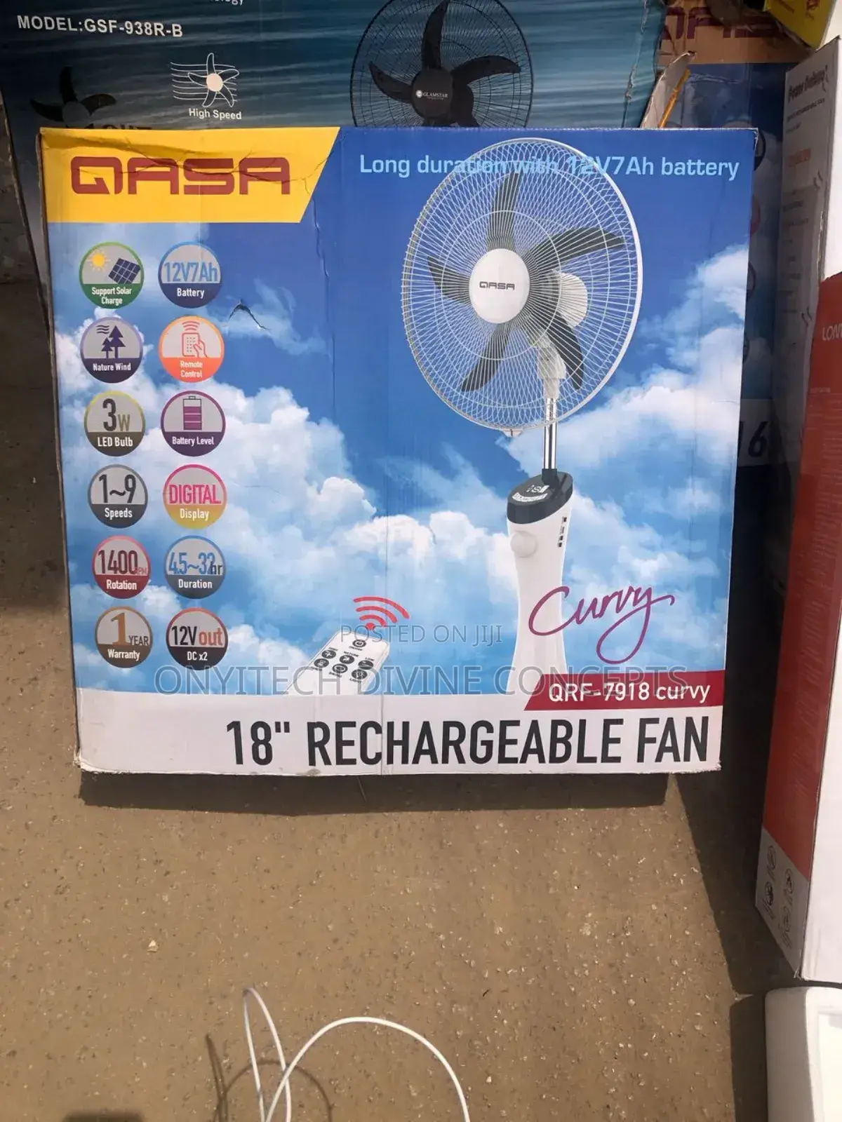 Gasa Rechargeable Standing Fan