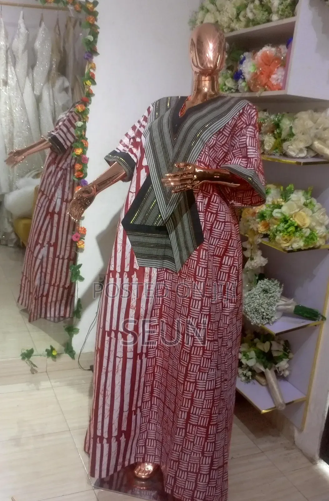 Kampala Gown With Aso Oke Design