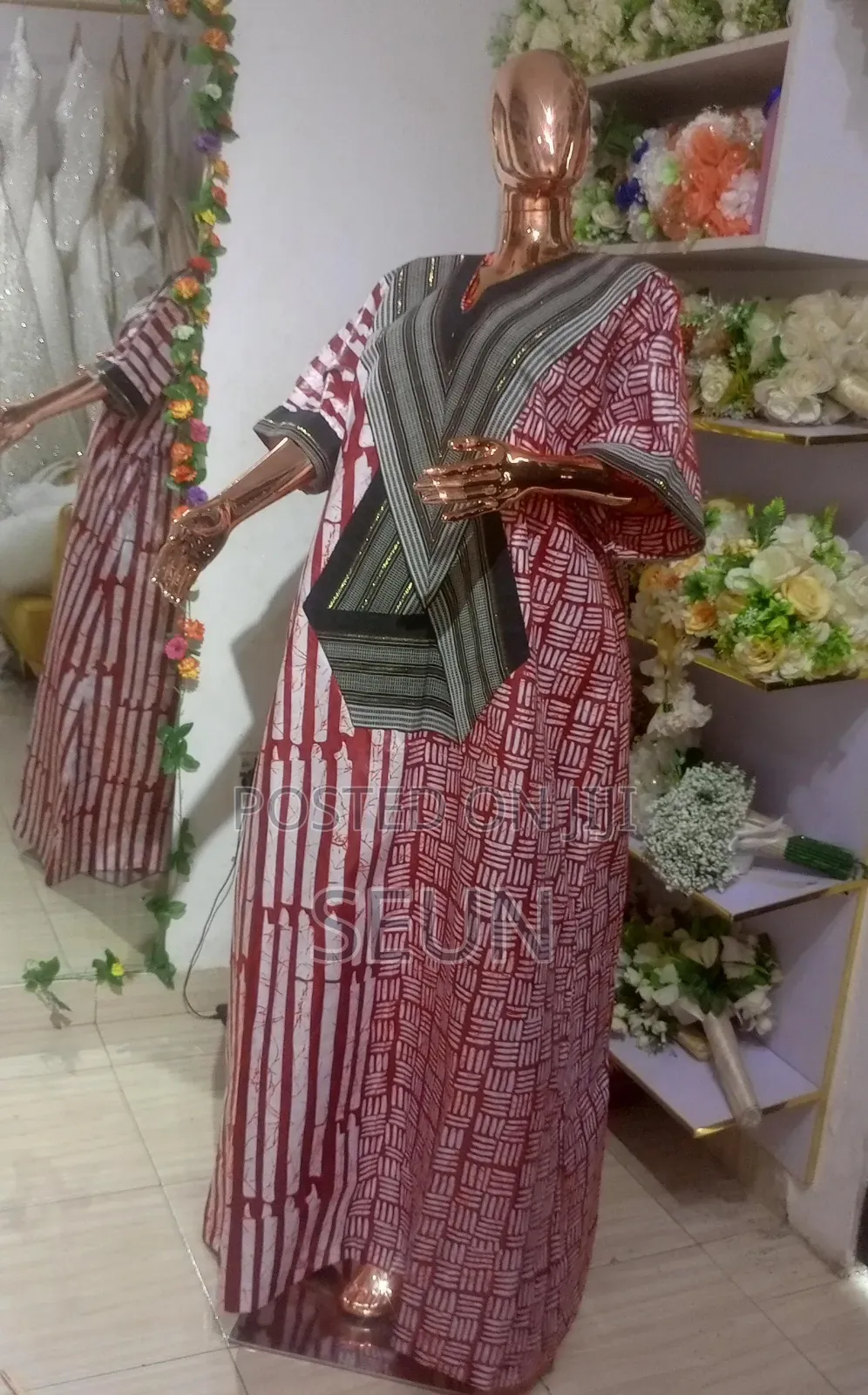 Kampala Gown With Aso Oke Design