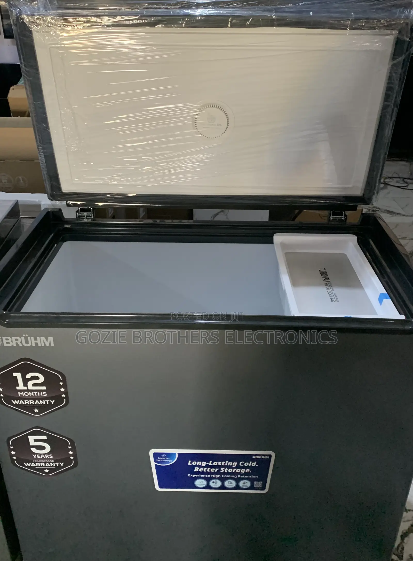 Bruhm Inverter Chest Freezer 250 Liters Silver Color