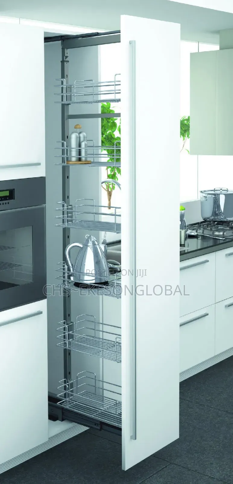Higher Grade Iron Stainless Pullout Pantry