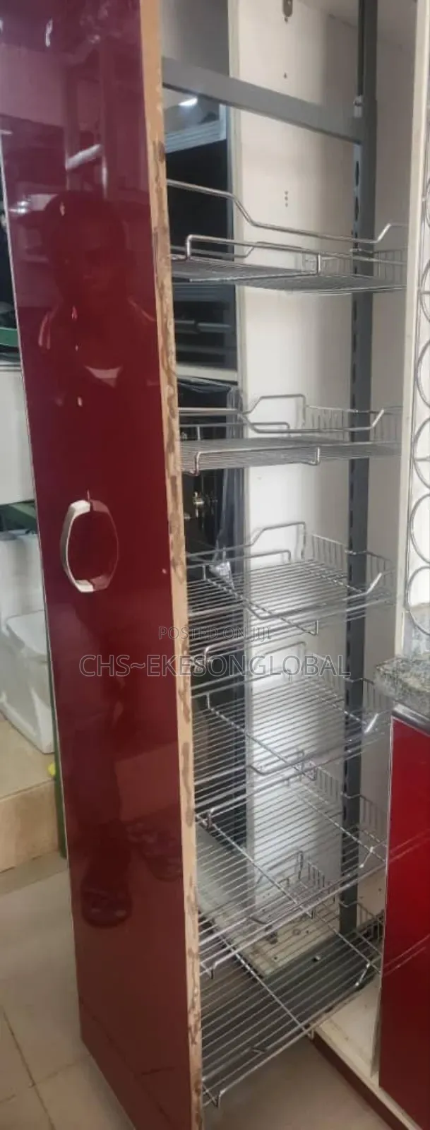 Higher Grade Iron Stainless Pullout Pantry